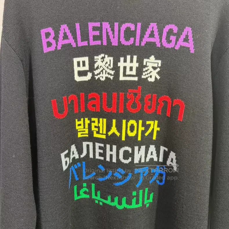 Balenciaga Balenciaga Multilingual Sweater Size US XS / EU 42 / 0 - 3 Thumbnail
