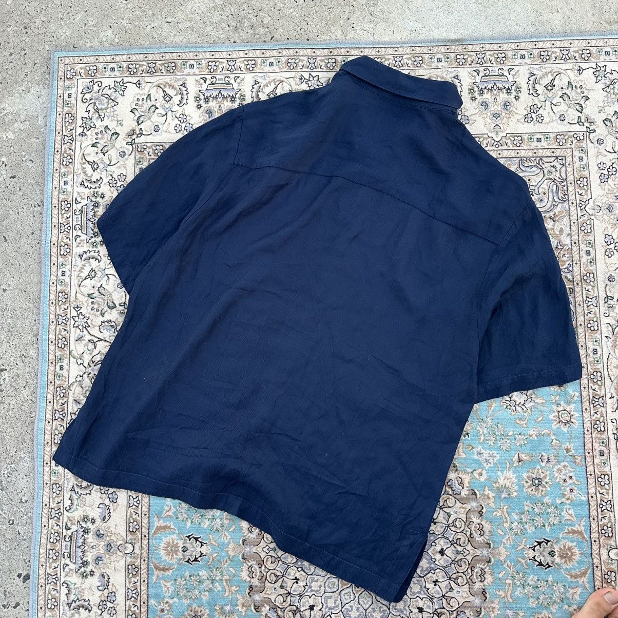 Sandro Sandro Paris Navy Short Sleeve Shirt Size US XXL / EU 58 / 5 - 4 Thumbnail