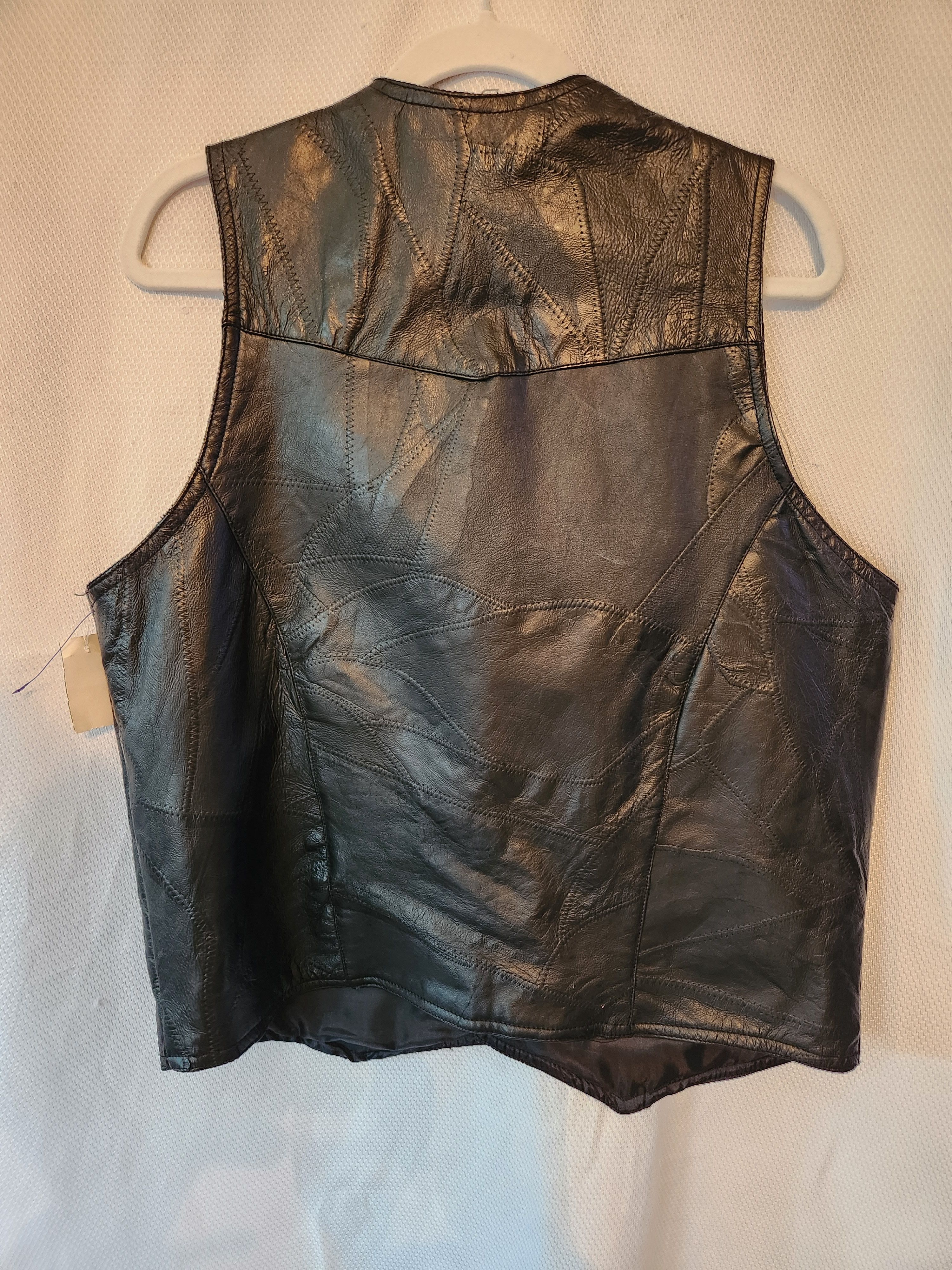 Other NWT Ken's Black Leather Patchwork Biker Vest Size US M / EU 48-50 / 2 - 2 Thumbnail