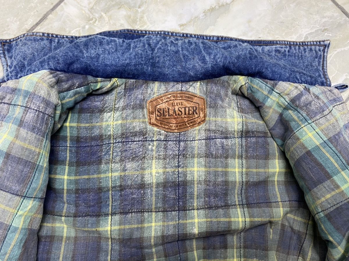 Vintage Selaster Vintage Denim Bomber Jacket Pit22 Size US L / EU 52-54 / 3 - 13 Thumbnail