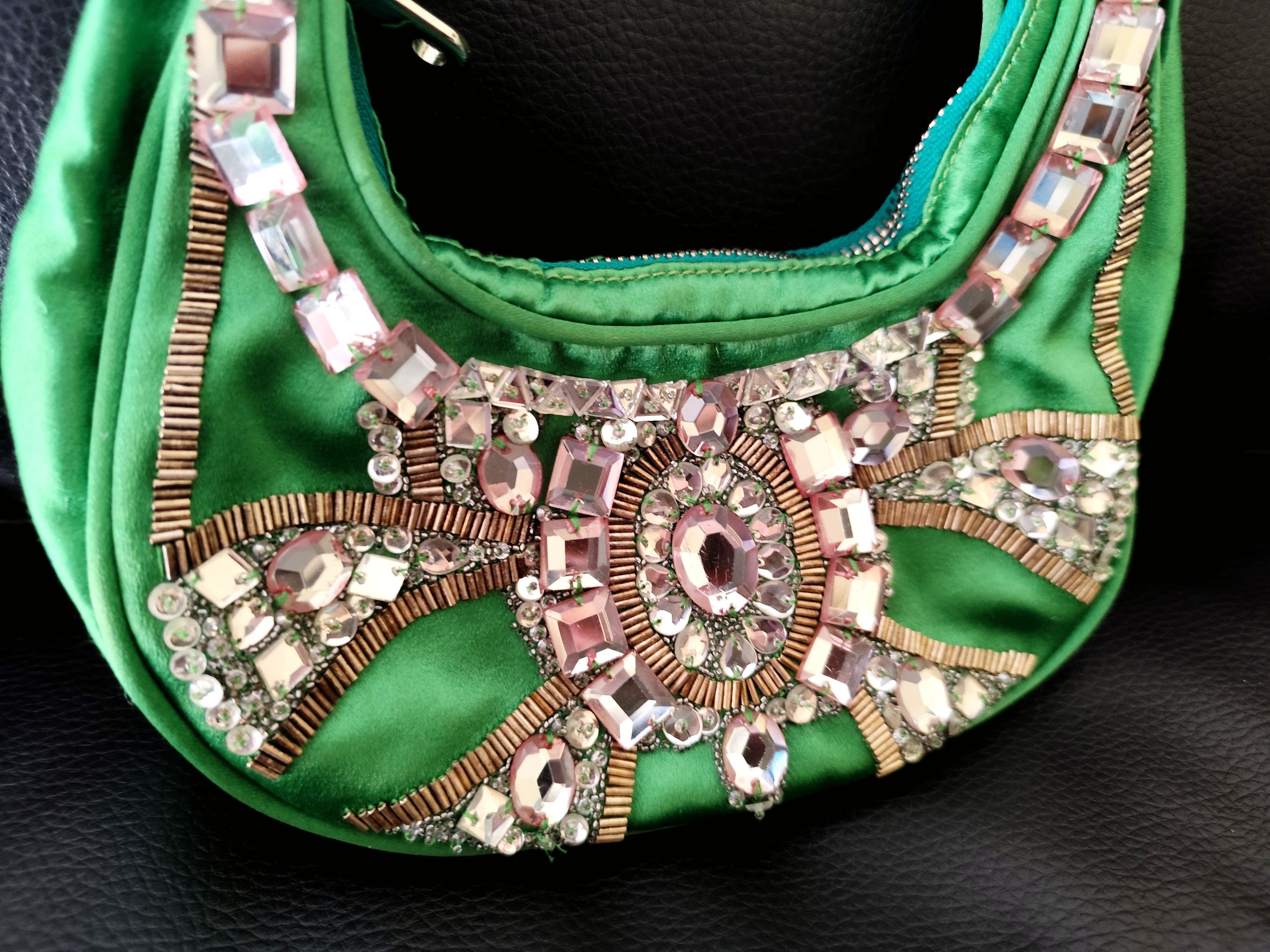 Chloe × Phoebe Philo × Vintage Chloe Vintage Green Satin Bracelet Bag - Phoebe Philo 2000s Size ONE SIZE - 2 Thumbnail