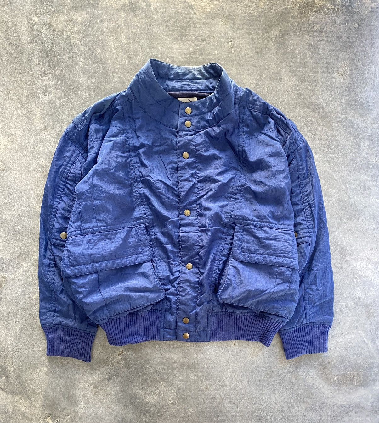 Issey Miyake 1980s Padded shoulder pocket MA-1 bomber Size US M / EU 48-50 / 2 - 2 Thumbnail