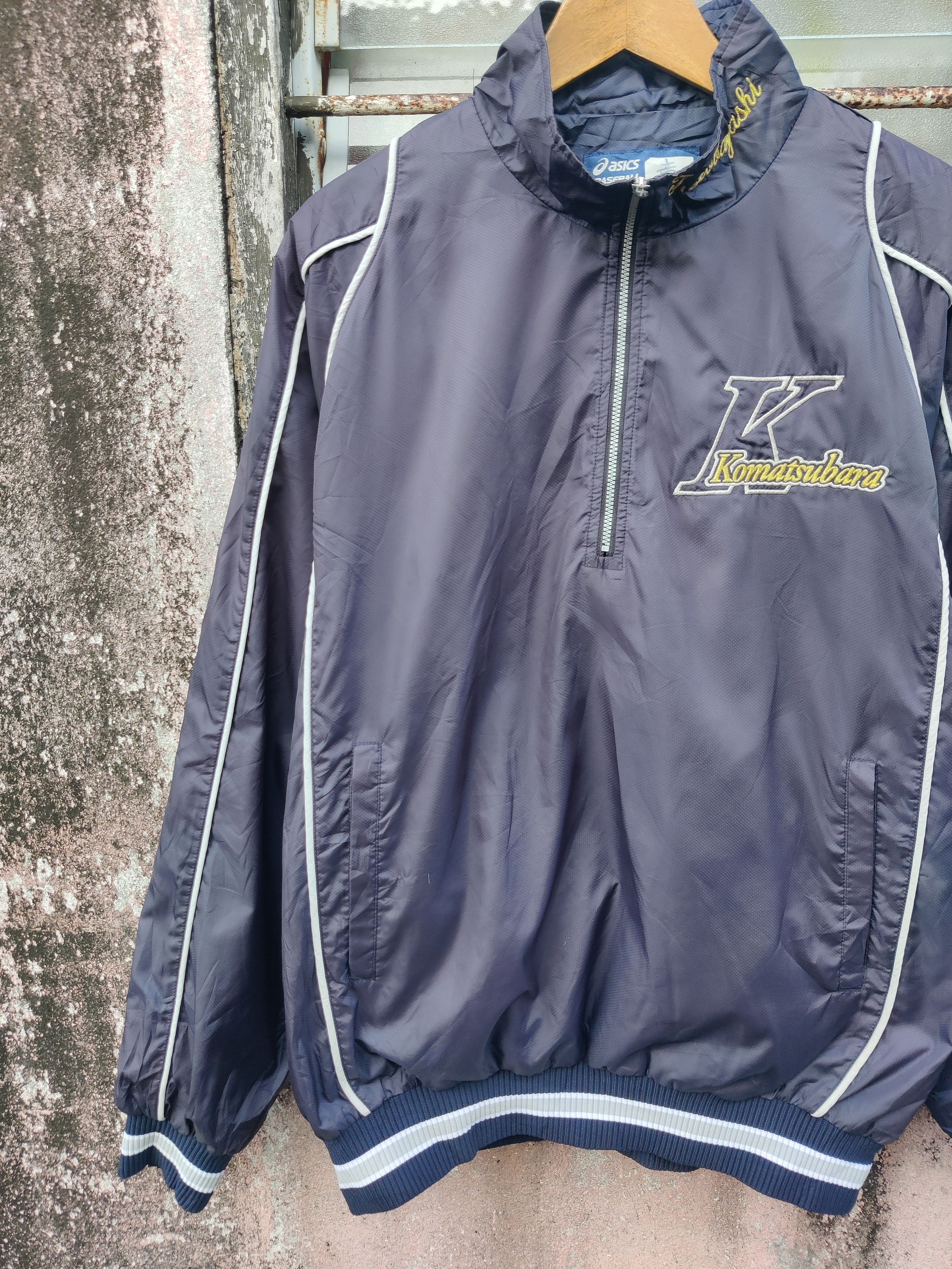 Japanese Brand Vintage Hald Zipper Komatsubara MLB Asics Baseball Jacket Size US XL / EU 56 / 4 - 3 Thumbnail