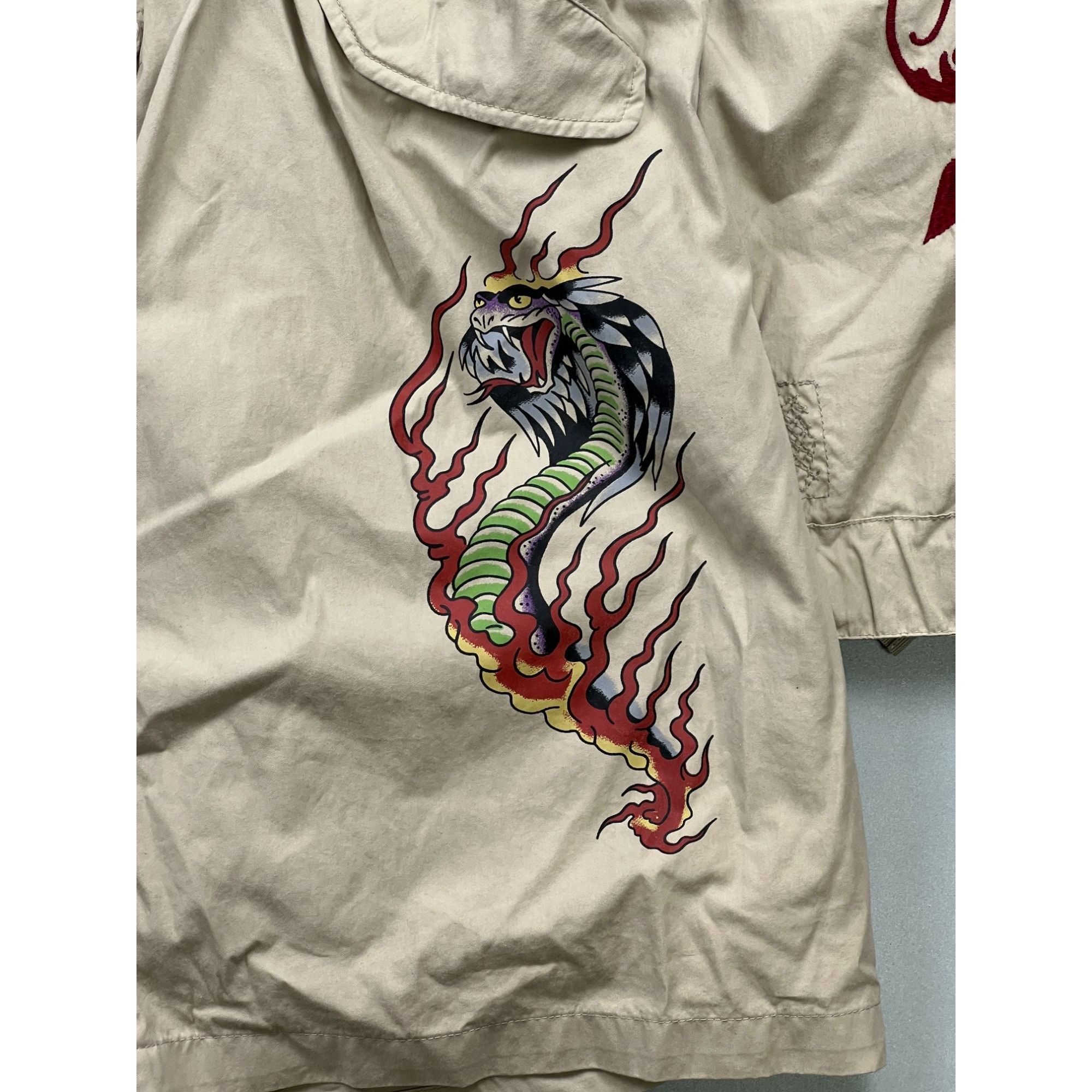 Ed Hardy Ed Hardy Military Lined Tattoo Parka (Y0944) Size US XL / EU 56 / 4 - 3 Thumbnail