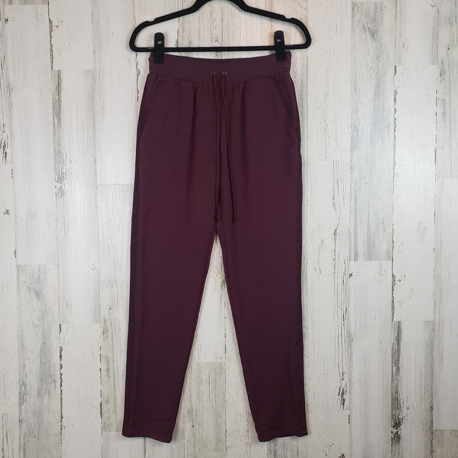 Other NWT Color Block Burgundy Purple Stretchy Lounge Pants 4 Size 27" / US 4 / IT 40 - 1 Thumbnail