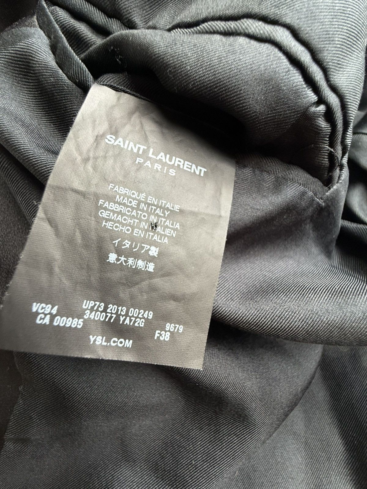 Hedi Slimane × Saint Laurent Paris SS14 Saint Laurent Babycat Le Smoking tuxedo jacket Hedi Size 36R - 21 Thumbnail