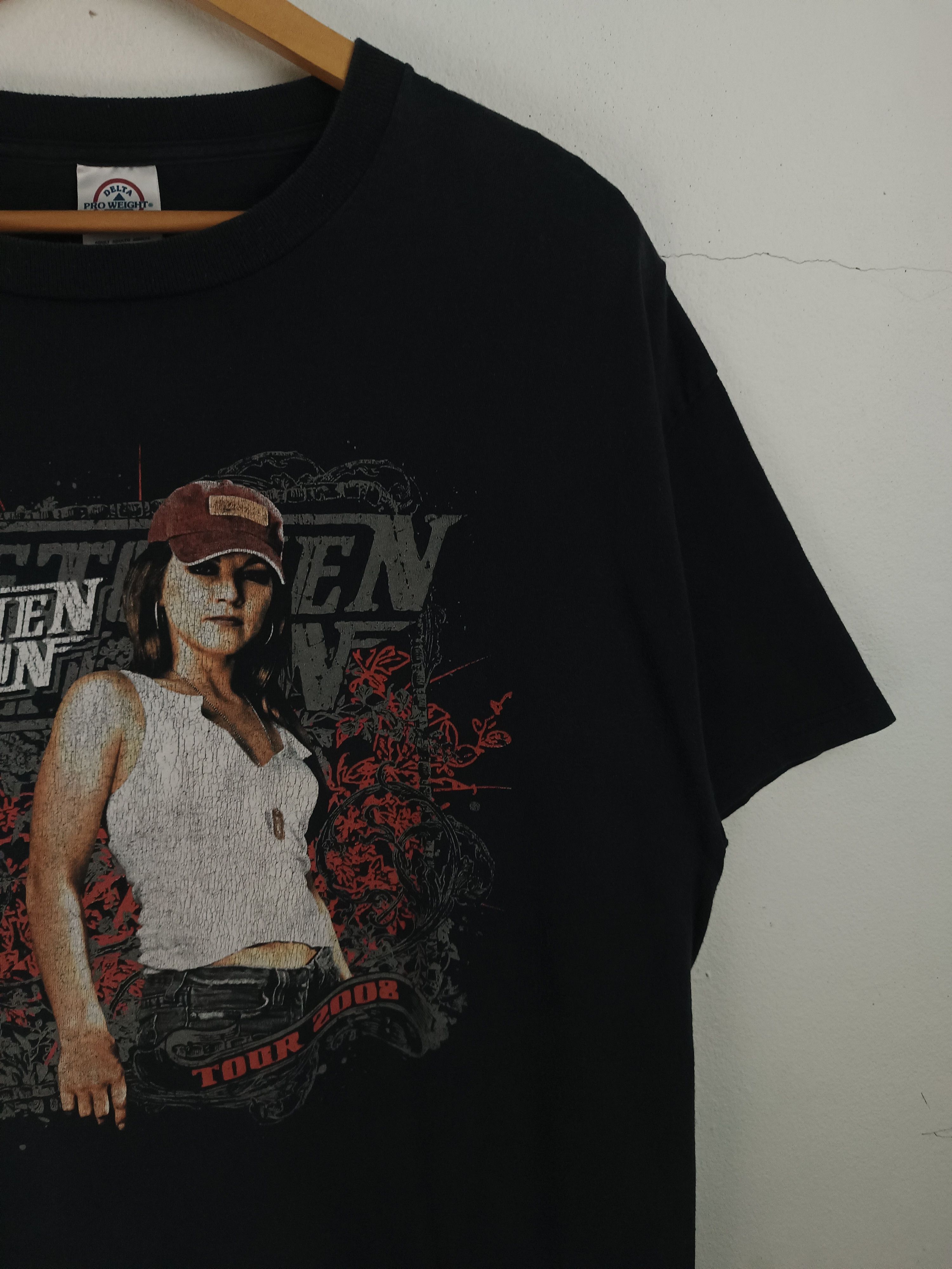 Vintage THRASH FADED VINTAGE '08 GRETCHEN WILSON TOUR TEE kid rock Size US XL / EU 56 / 4 - 6 Thumbnail