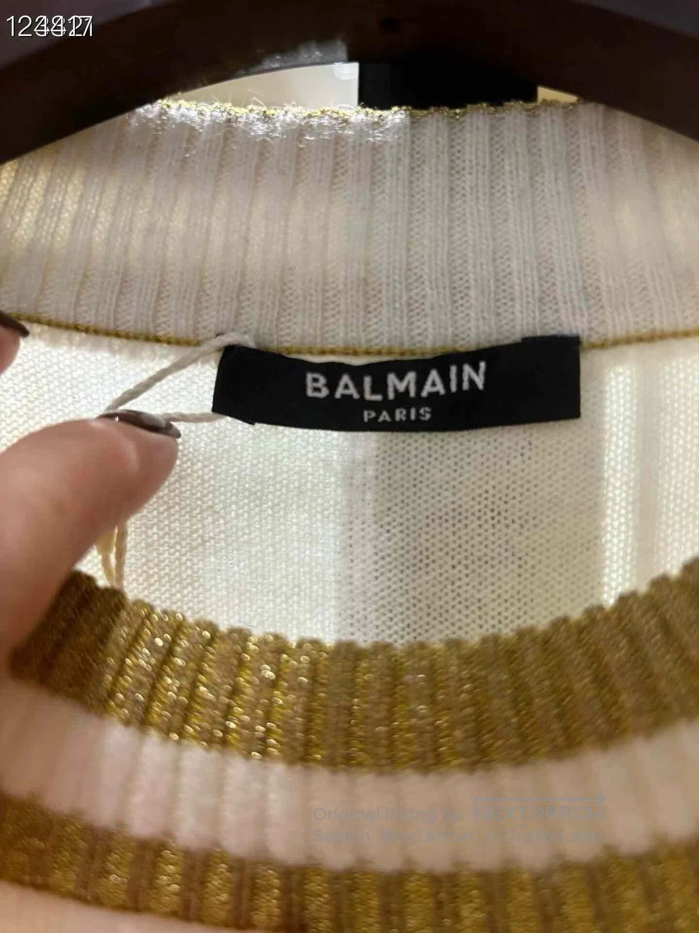 Balmain Balmain Classic Gold Letter Knit Sweater. Size S / US 4 / IT 40 - 3 Thumbnail
