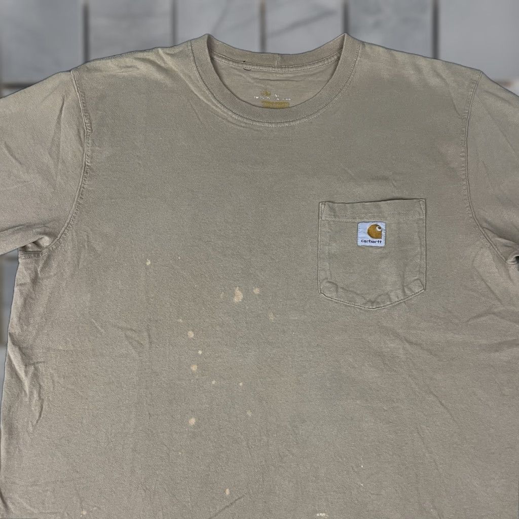 Carhartt VINTAGE Carhartt T Shirt M Brown Crew Neck Short Sleeve Pocket Distressed Grunge 90s Mens Size US M / EU 48-50 / 2 - 1 Thumbnail