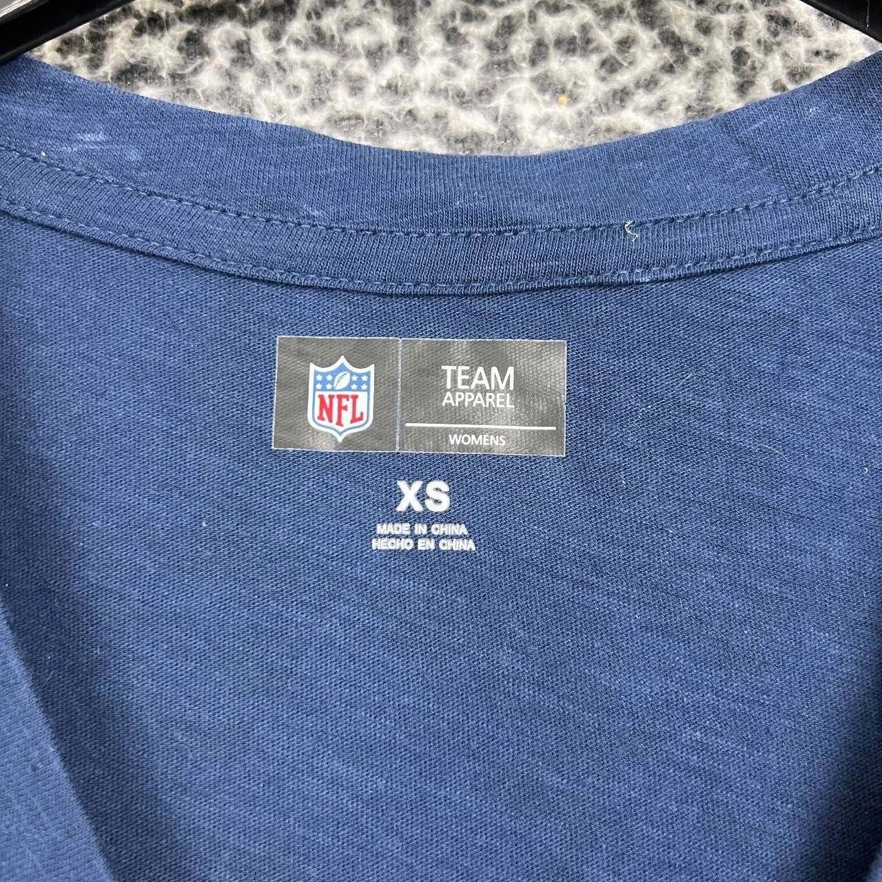 G-III Los Angeles LA Rams Shirt Women XS Blue Short Sleeve V-Neck Size XS / US 0-2 / IT 36-38 - 3 Thumbnail