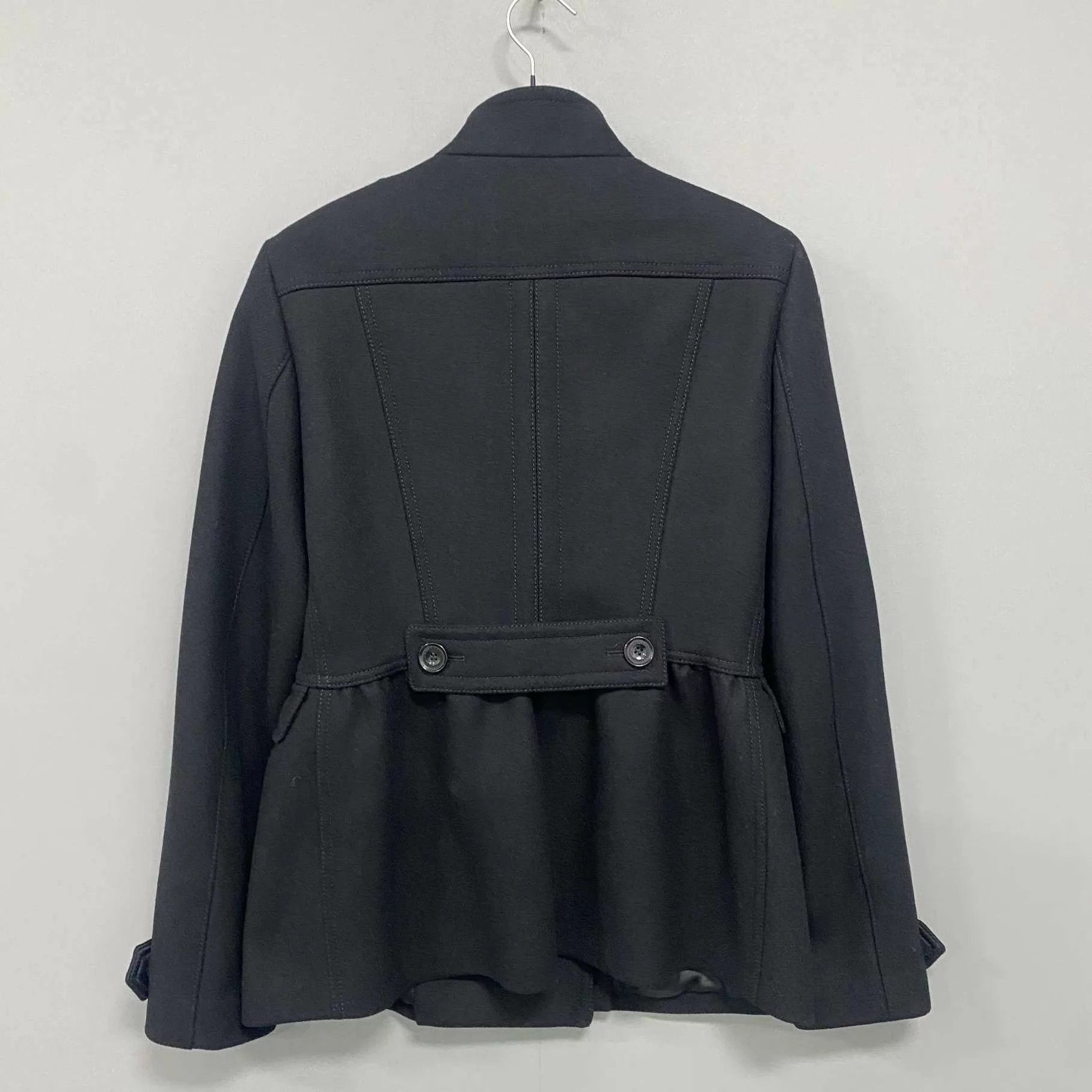 Burberry Burberry Women's Black Wool Button Coat UK8 Size S / US 4 / IT 40 - 3 Thumbnail