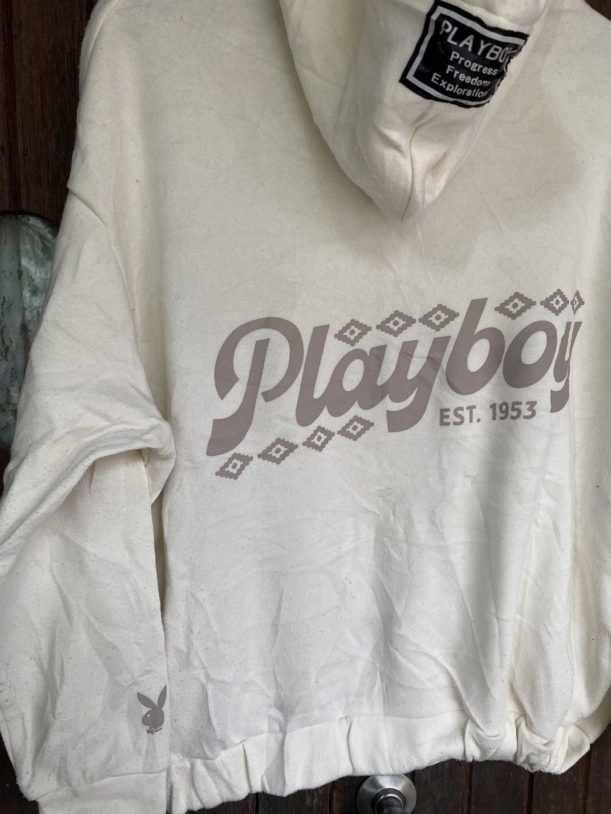 Playboy Playboy Freedom Zip Up White Hoodies Size M / US 6-8 / IT 42-44 - 3 Thumbnail