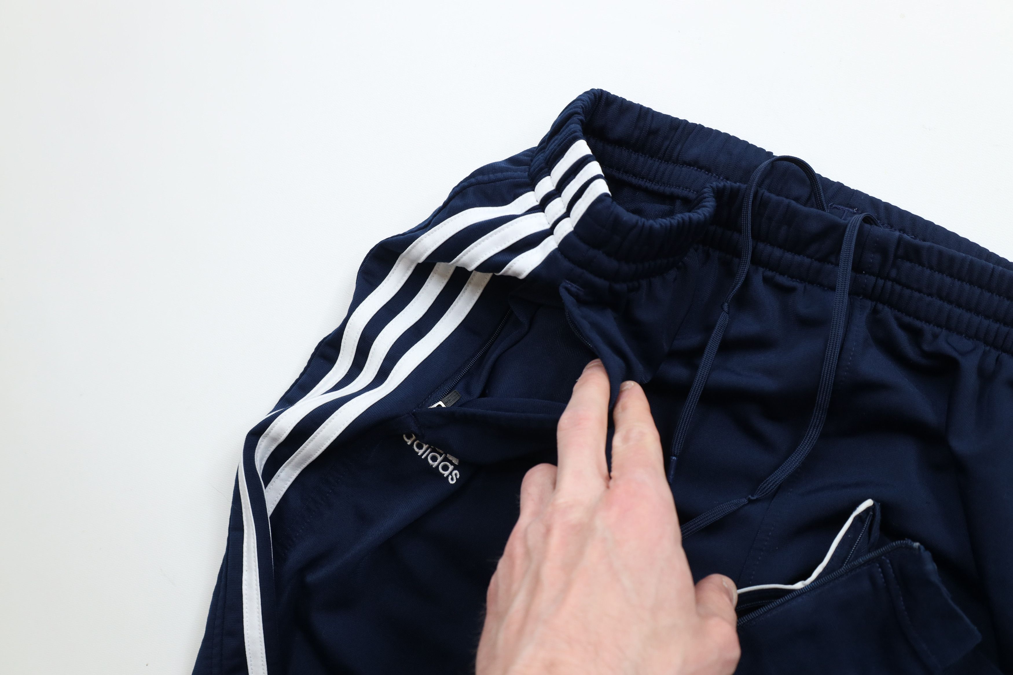 Adidas × Vintage Vintage Y2K Adidas Striped Spell Wide Leg Sweatpants Blue Size US 38 / EU 54 - 6 Thumbnail