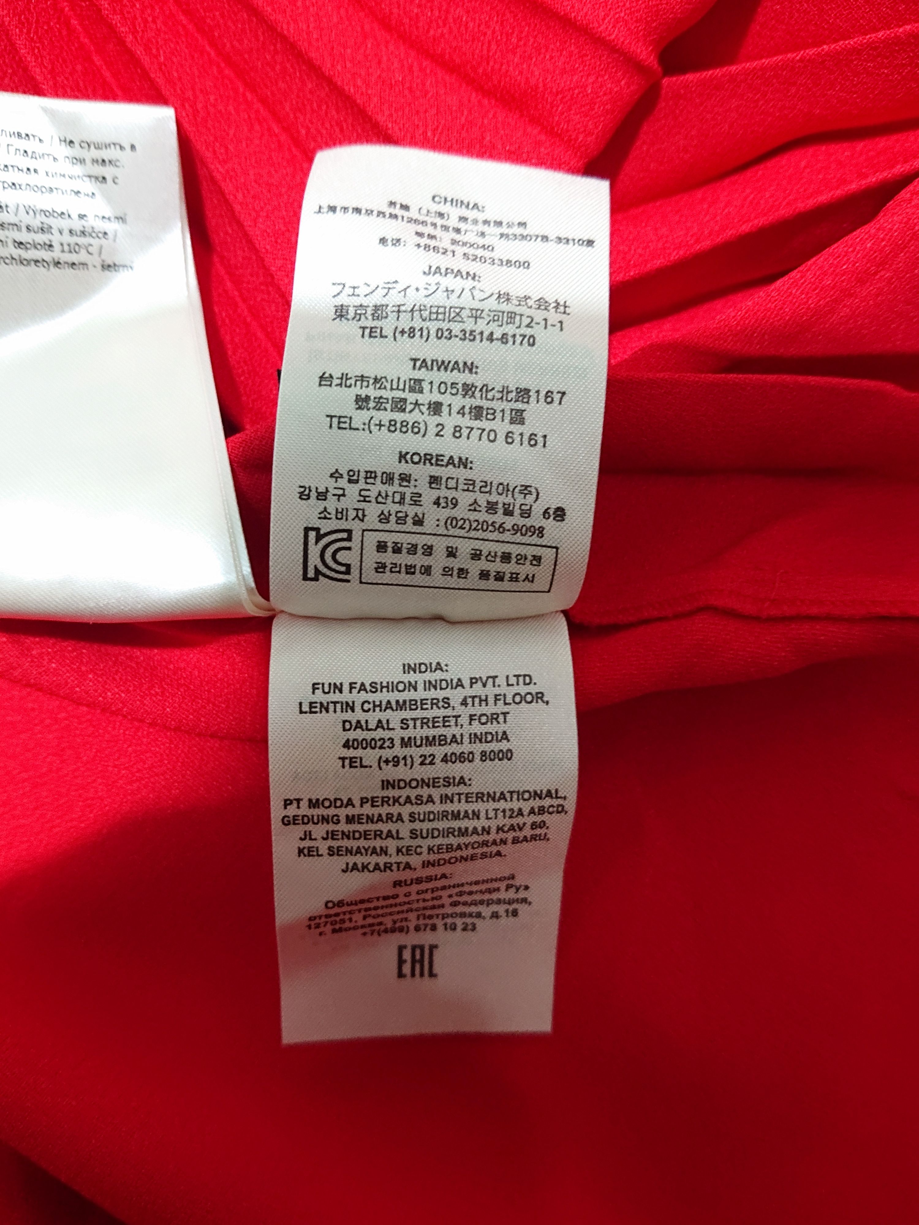 Fendi FENDI Pleat-side Tie-neck Satin Mini Dress In Red Size M / US 6-8 / IT 42-44 - 11 Thumbnail