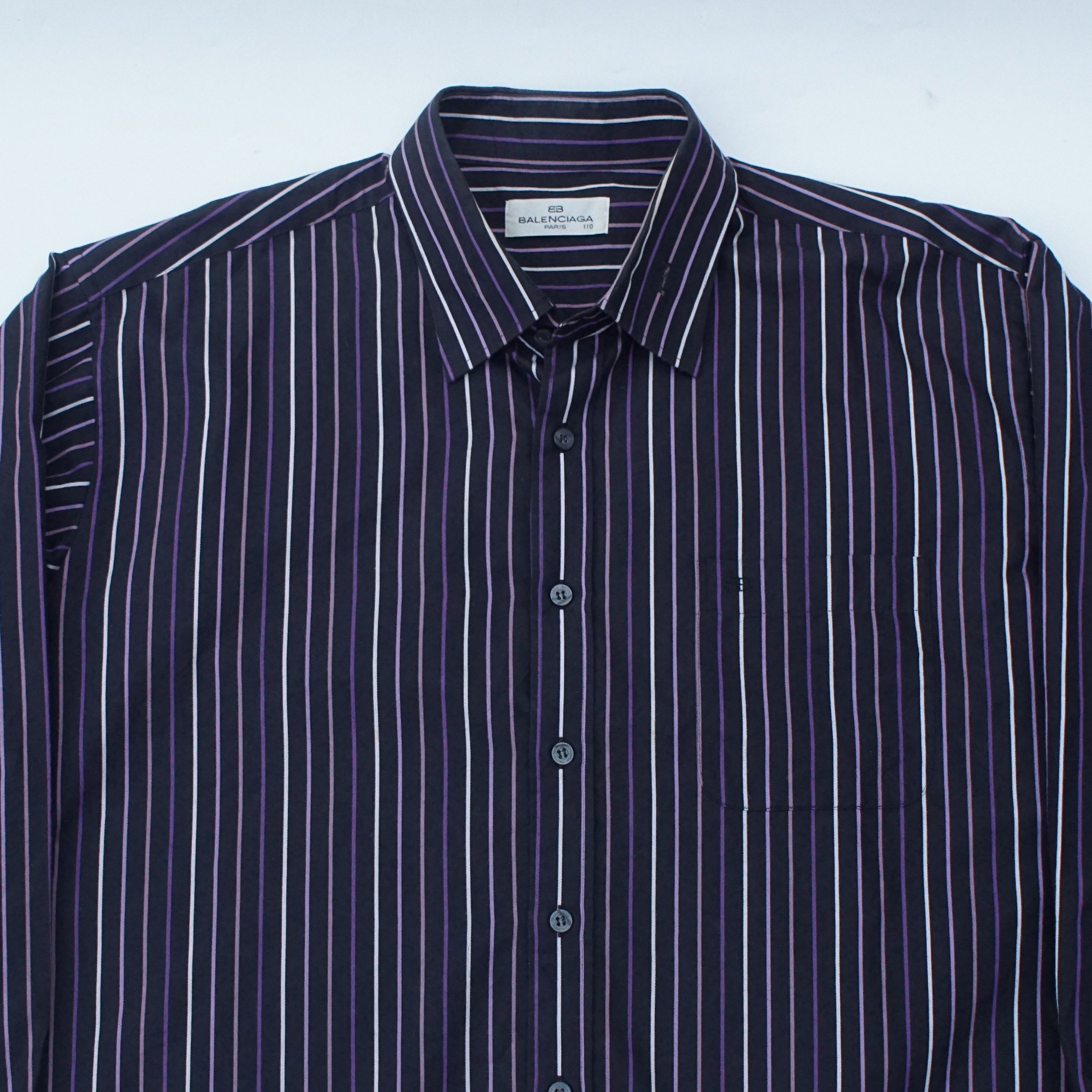 Balenciaga × Vintage 90s Balenciaga Stripe LS Shirt | Grailed