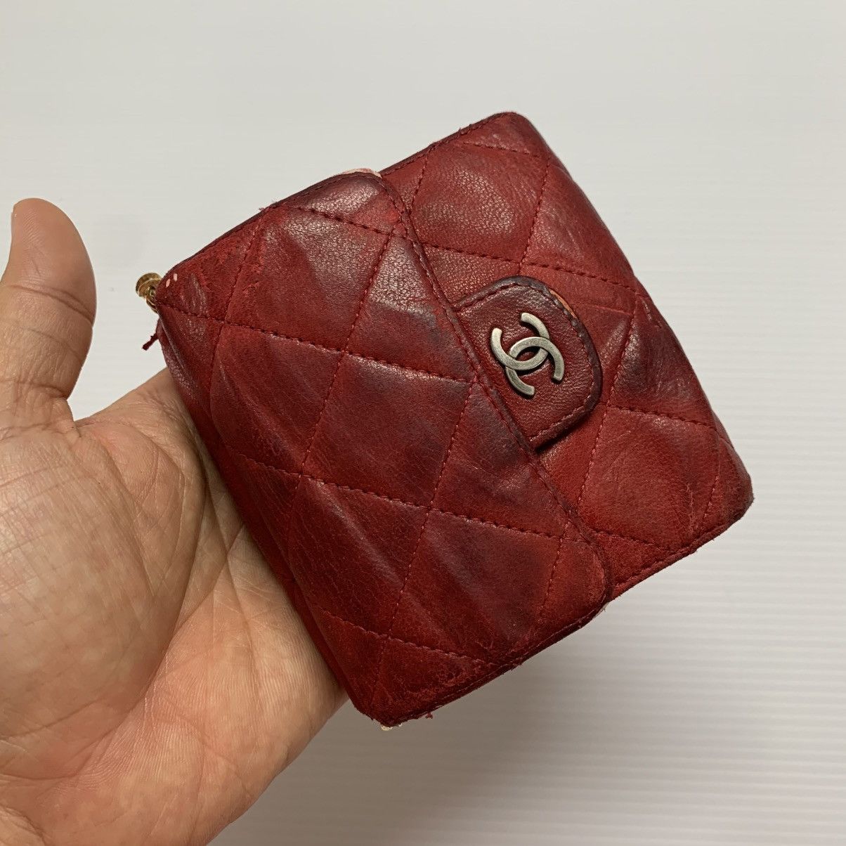 Chanel Chanel Red Leather Wallet Size ONE SIZE - 3 Thumbnail