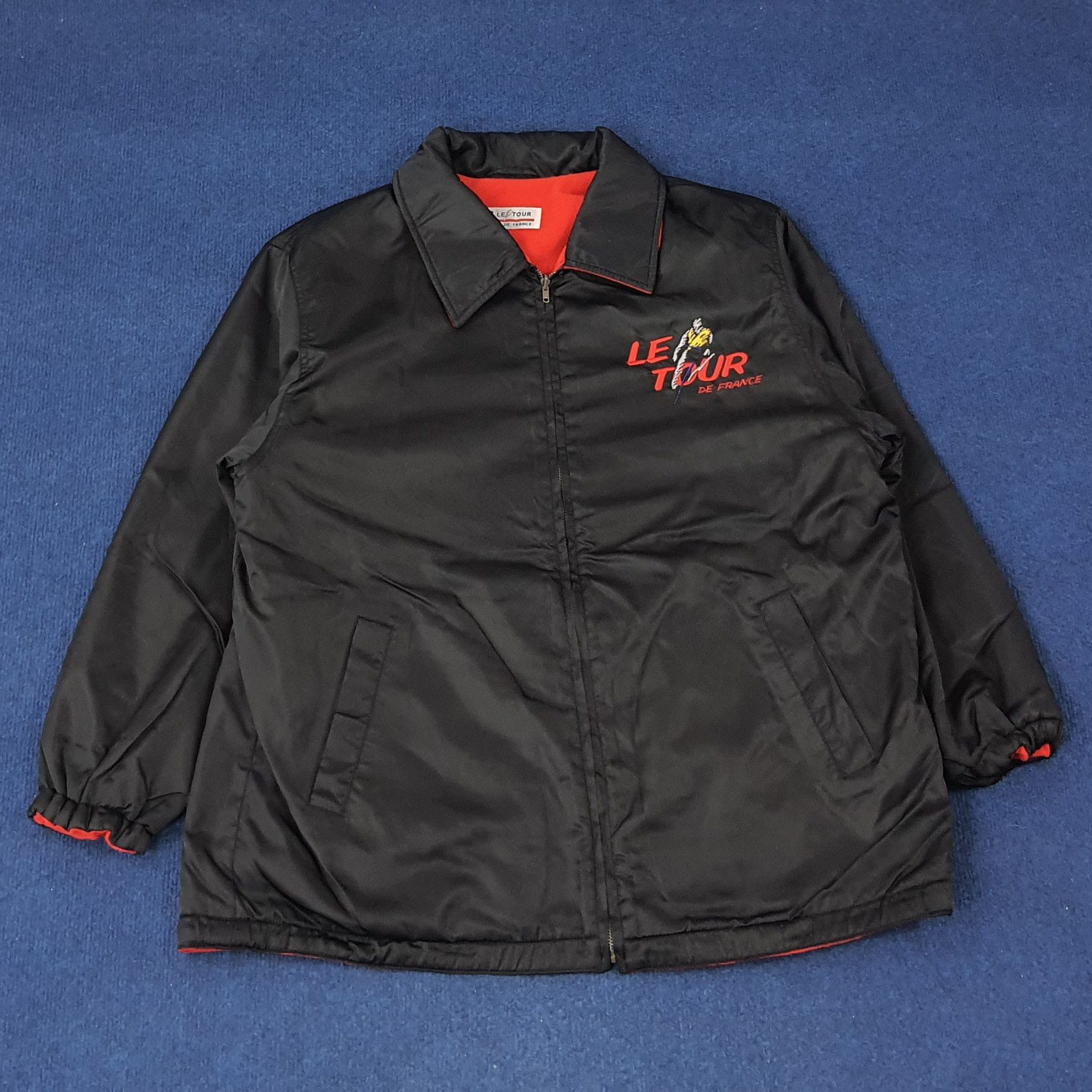 Vintage Vintage Le Tour De France Reversible Sports Jacket C234N22 Size US L / EU 52-54 / 3 - 3 Thumbnail