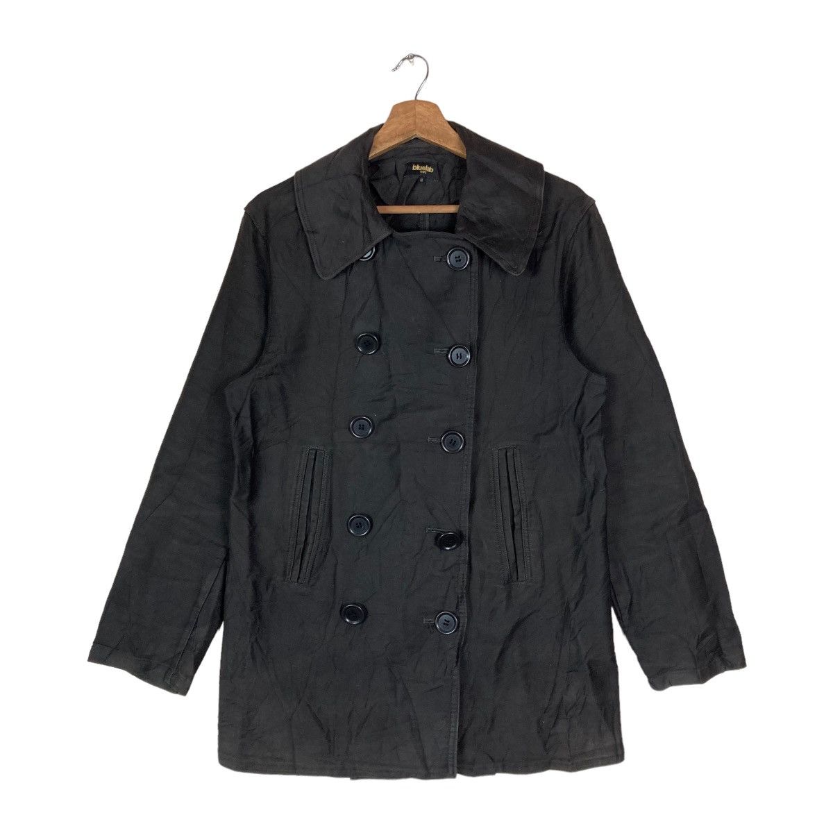 SHIPS Japanese Brand Ships Bluelab Flat Button Pea Coat Jacket Size US M / EU 48-50 / 2 - 1 Thumbnail