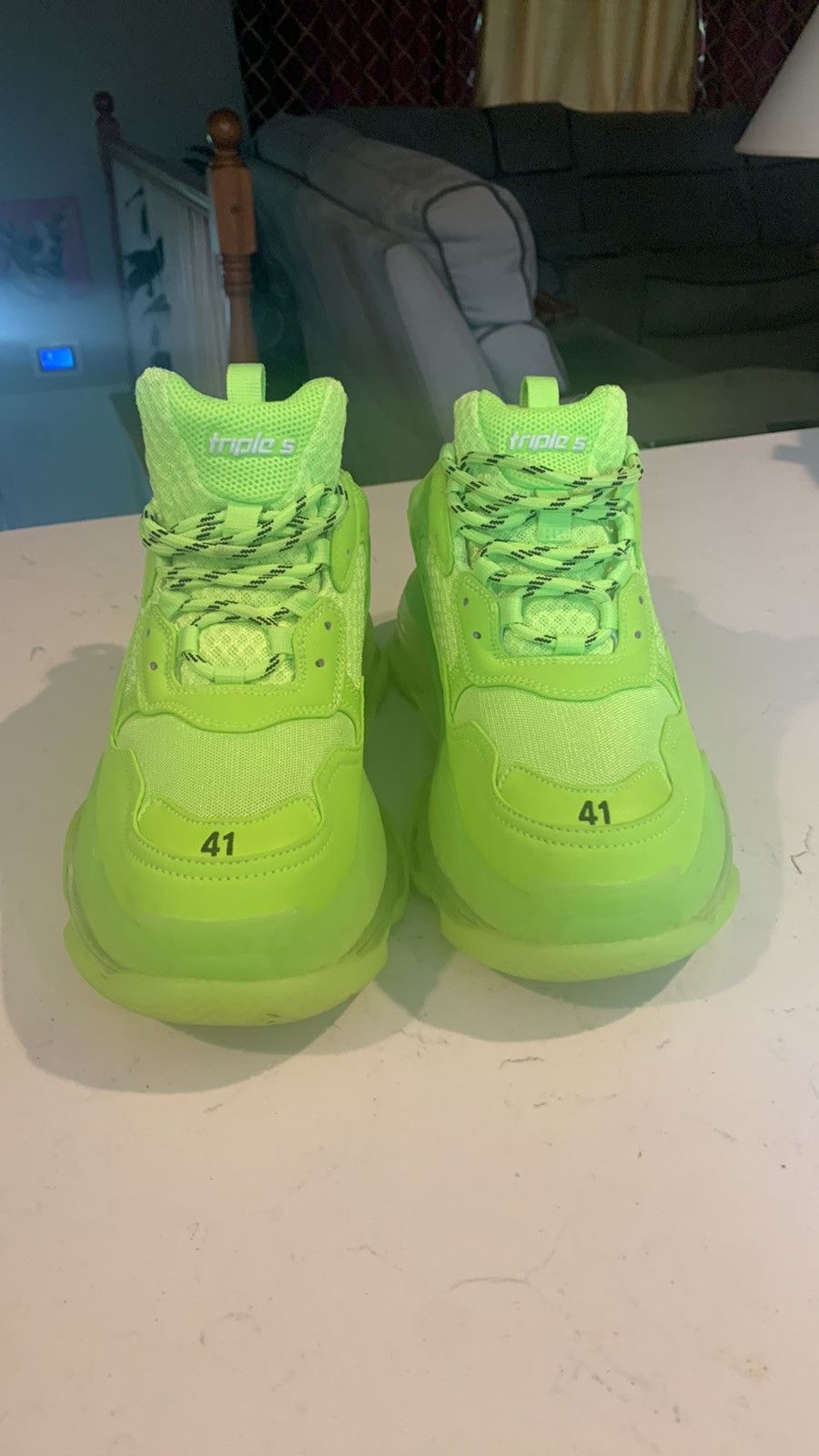 Balenciaga Triple S fluorescent green Size US 8 / EU 41 - 3 Thumbnail