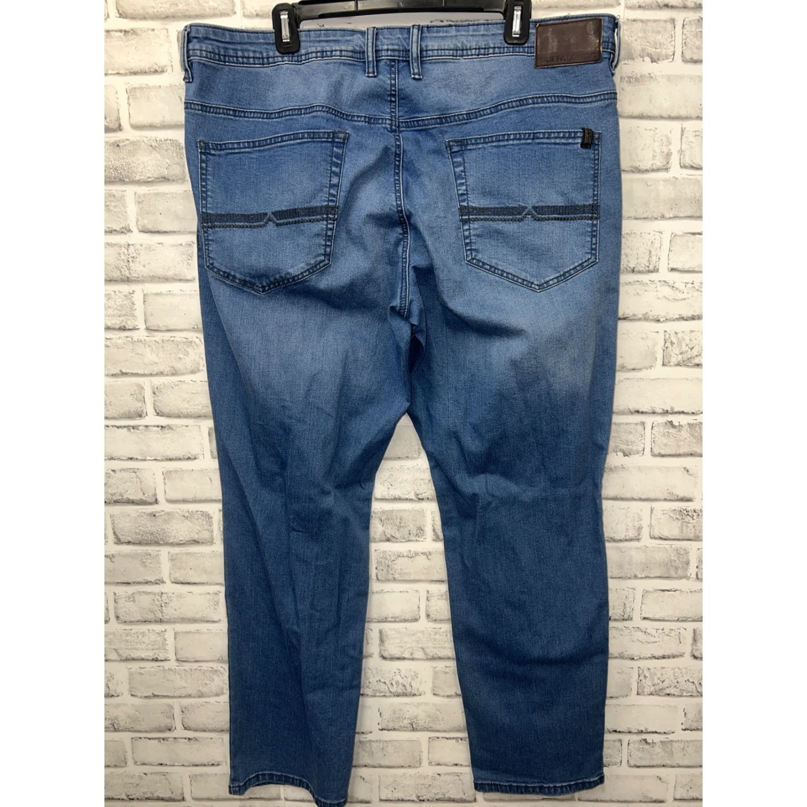 Buffalo David Bitton BUFFALO DAVID BITTON Axel Slim Straight Light Blue Jeans Mens 40x32 Slimming Straight Blue Jeans Mens Size US 40 / EU 56 - 4 Thumbnail