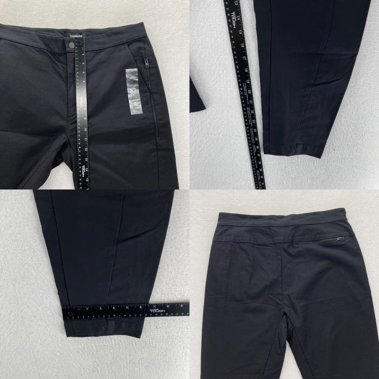 Express Express Pants Mens 32x27 Black Performance Stretch Fabric Slim Leg Mid Rise NWOT Size US 32 / EU 48 - 8 Thumbnail