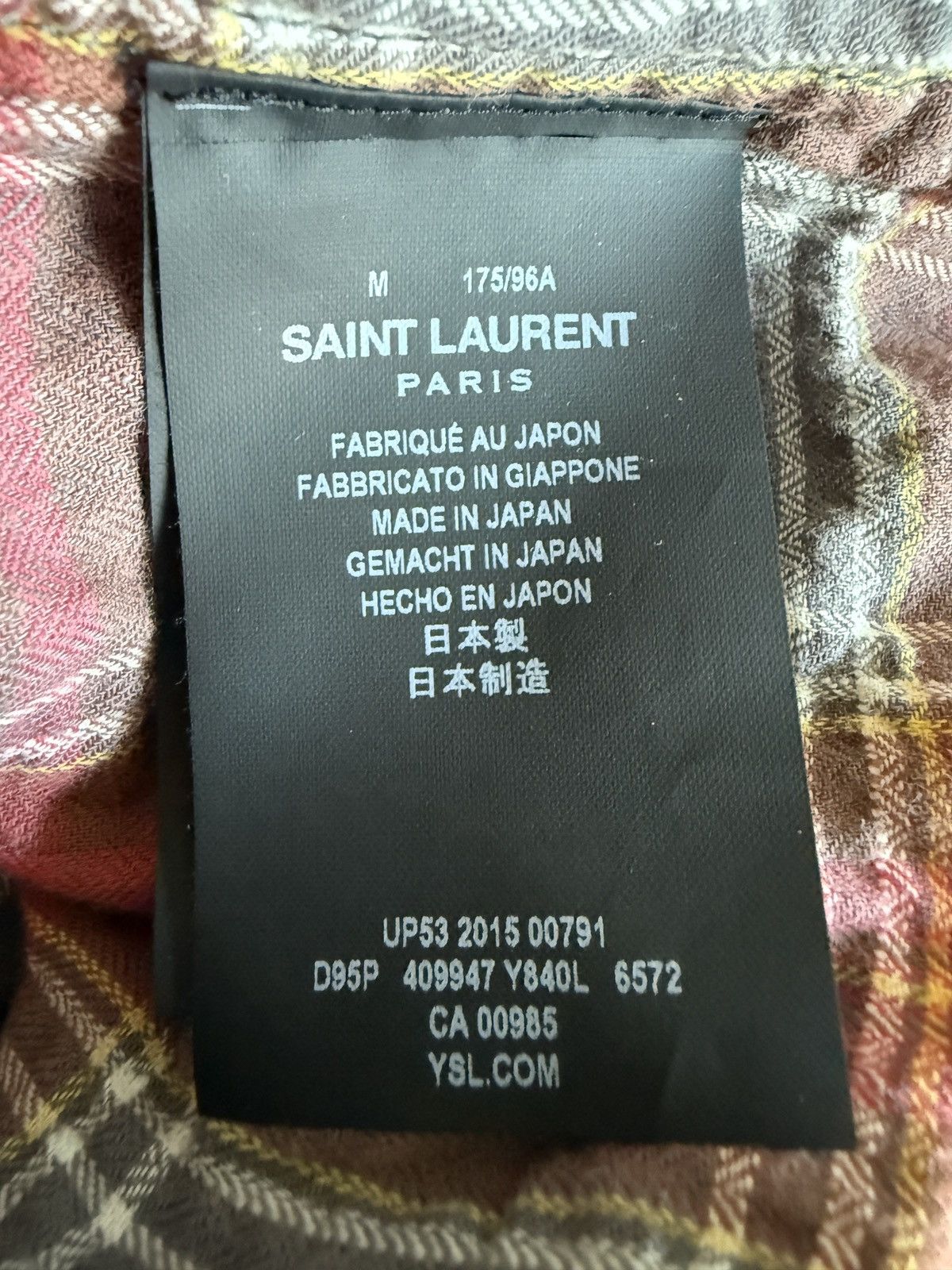 Saint Laurent Paris Saint Laurent Paris bleached flannel raw hem destroyed SS16 Size US M / EU 48-50 / 2 - 17 Thumbnail