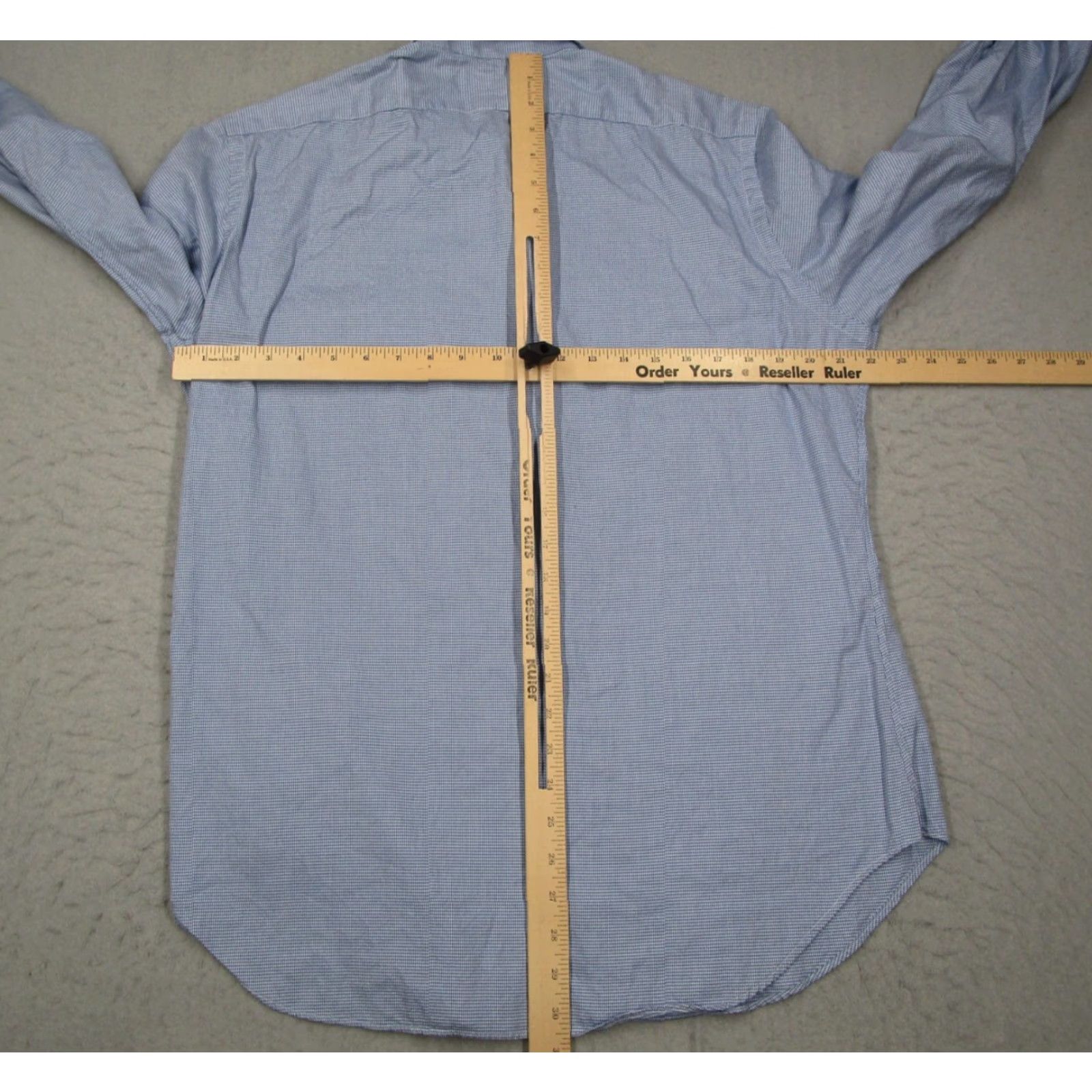 Polo Ralph Lauren VINTAGE Polo Ralph Lauren Shirt Mens Large Blue Estate Dress Button Down French Cuffs 100% Cotton Size 42R - 6 Thumbnail