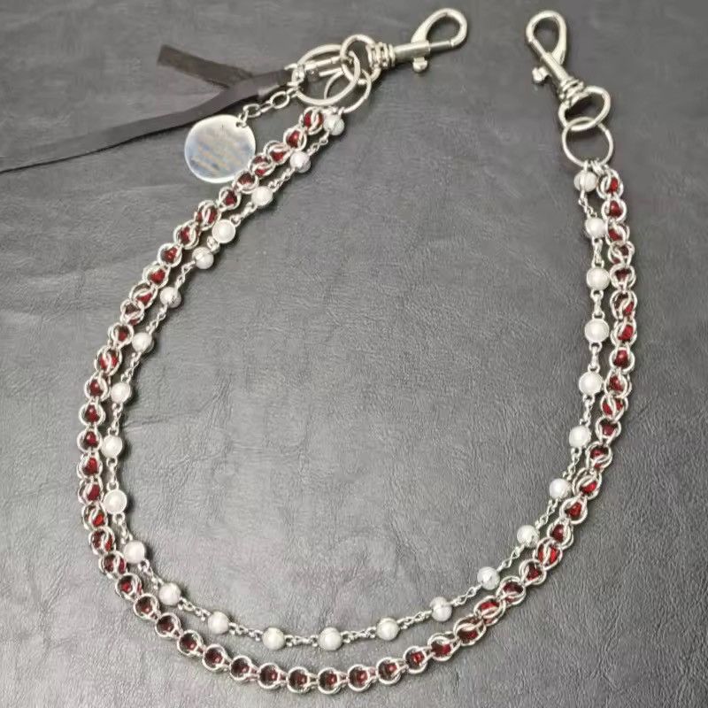Japanese Brand Michiko x Aoki 2 Layer Natural Echo Pearled Wallet Chain Size ONE SIZE - 4 Thumbnail