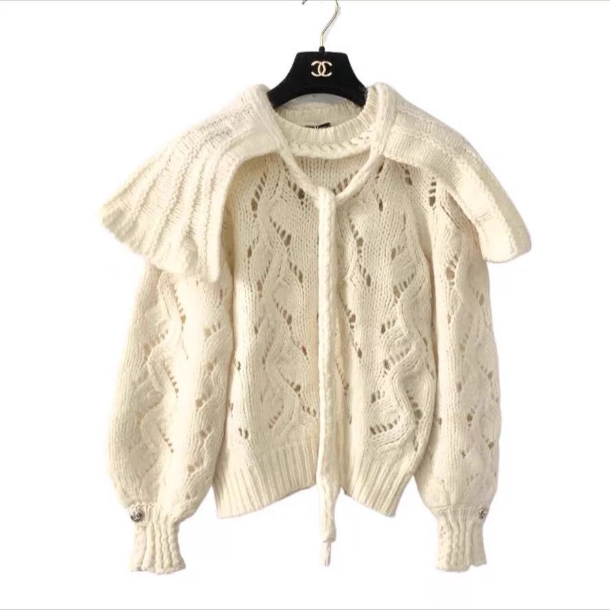 Chanel Chanel Openwork Cape Pullover Sweater 34 Size XS / US 0-2 / IT 36-38 - 1 Thumbnail