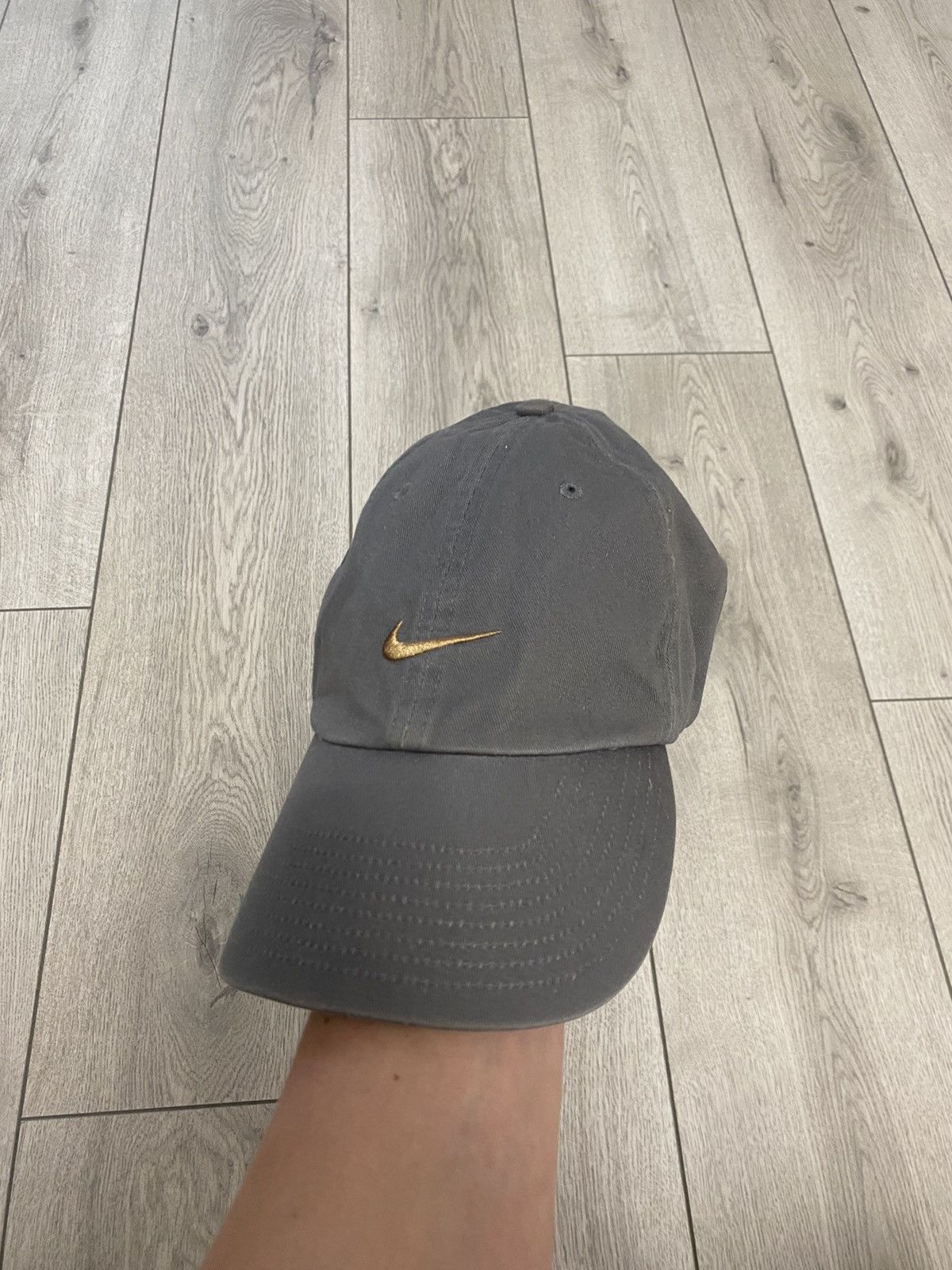 Nike × Vintage Rare Vintage Cap Nike Centr Swoosh asphalt Drill style. Size ONE SIZE - 2 Thumbnail