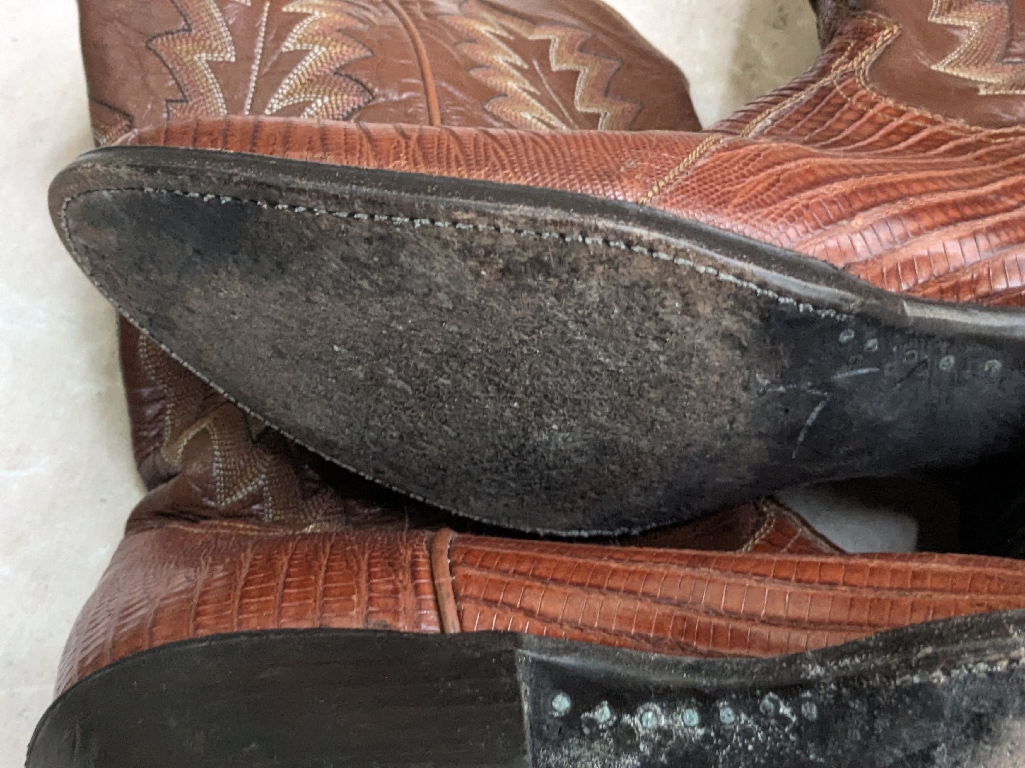 Panhandle Slim Panhandle Slim Cowboy Boots Brown Lizard Leather 11 D Size US 11 / EU 44 - 11 Thumbnail
