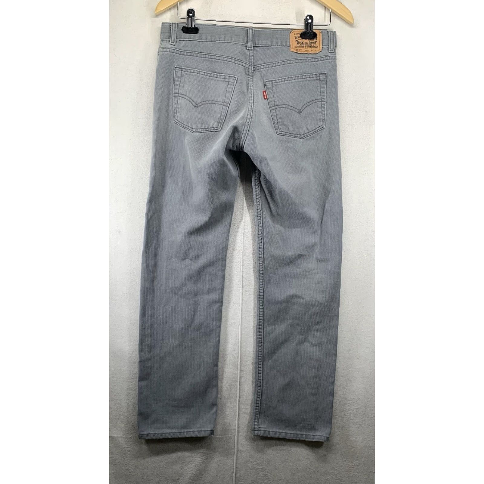 Levi's Levi's Women's Corduroy Pants Slim Straight High Rise Gray 30 Regular Casual City Boho Grunge 100% Cotton Size 30" / US 8 / IT 44 - 2 Thumbnail