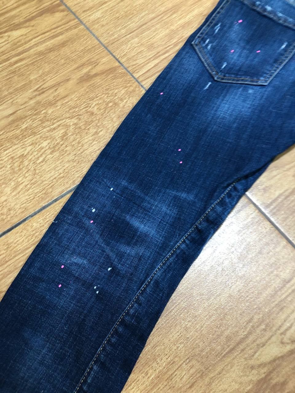 Dsquared2 DSQUARED2 Wash Denim Distressed Straight Jeans Size US 32 / EU 48 - 7 Thumbnail