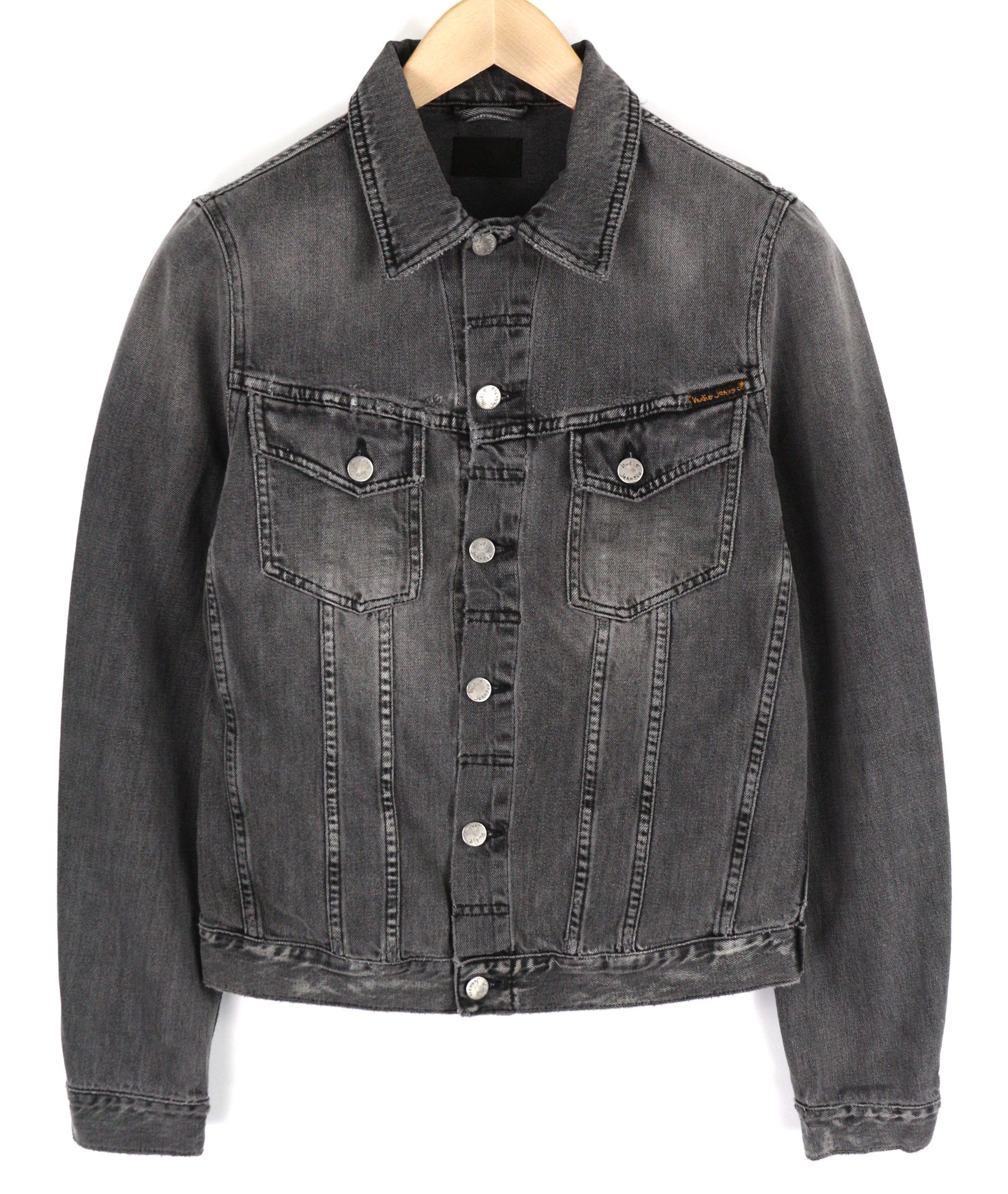 Nudie Jeans BILLY S Desolation Grey Polo Pockets Mid Jacket 82457 Size US S / EU 44-46 / 1 - 1 Thumbnail