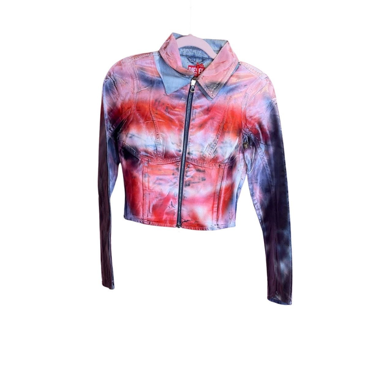 Diesel Diesel De-Smily-FSD Cropped Denim Jacket NWT Small Size S / US 4 / IT 40 - 1 Thumbnail