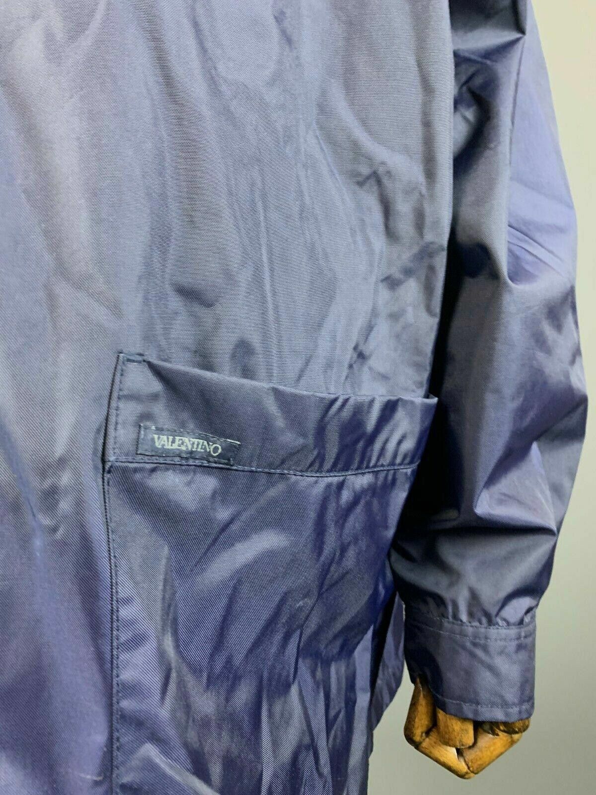 Valentino Men Valentino Jeans Blue Collared Nylon Trench Coat Size 52 Size M / US 6-8 / IT 42-44 - 4 Thumbnail