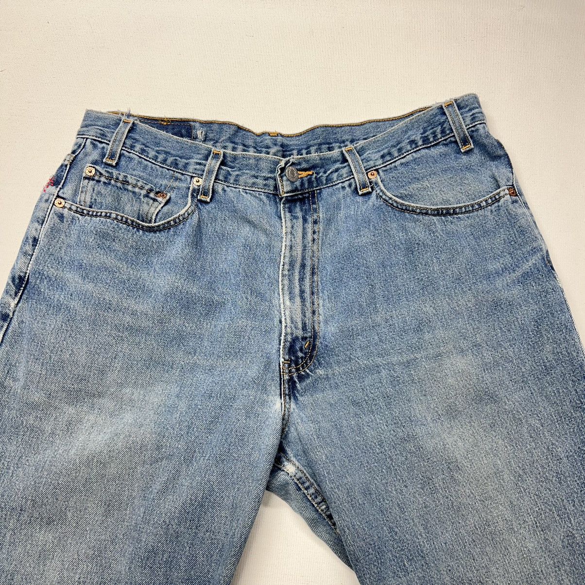 Levi's × Vintage VTG Levis 550 Jeans Blue Cropped Relaxed Fit Denim Baggy Size US 38 / EU 54 - 5 Thumbnail