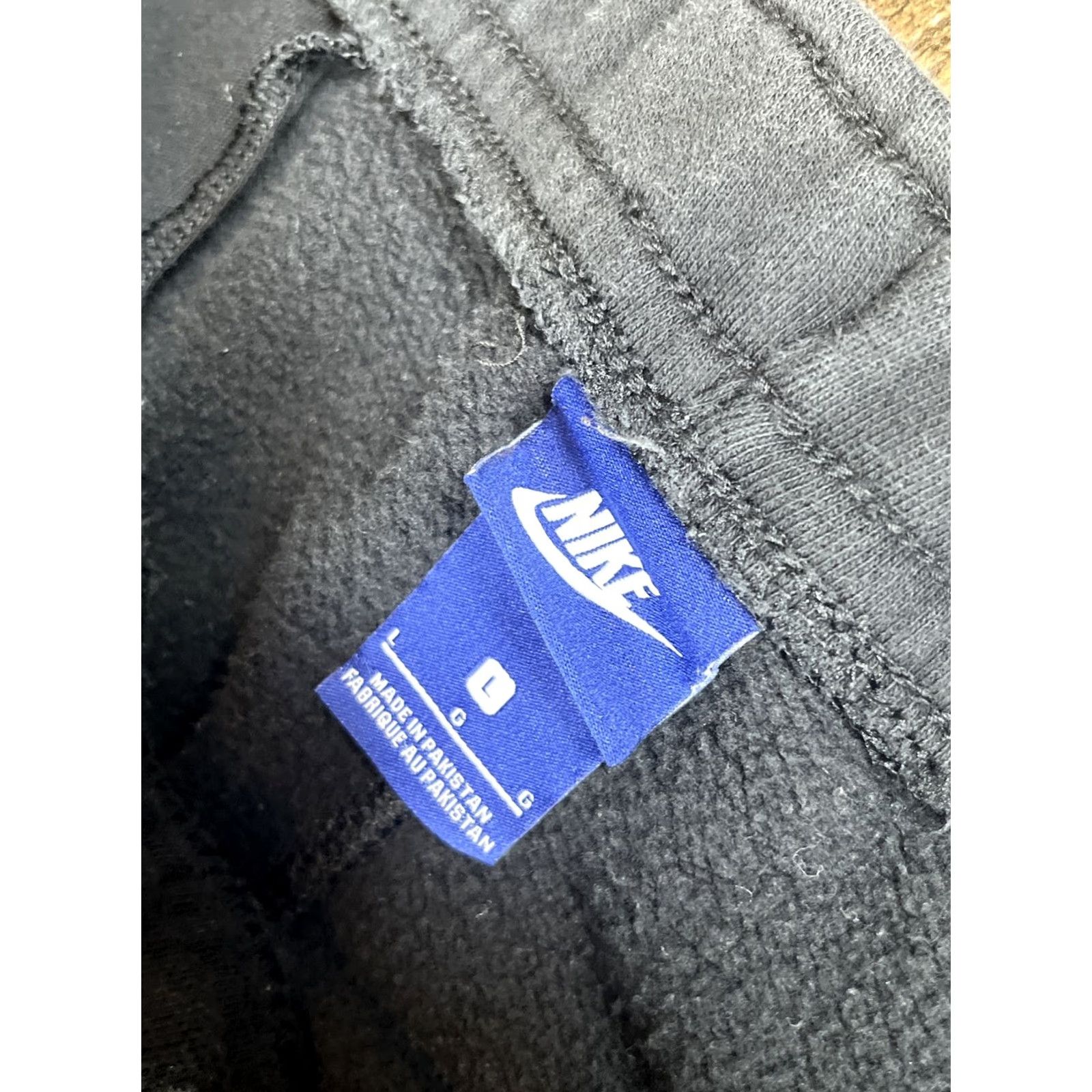 Nike Nike Fleece Jogger Mens Large Size L Drawstring Logo Black Cotton Polyester Pants Size US 33 - 5 Thumbnail