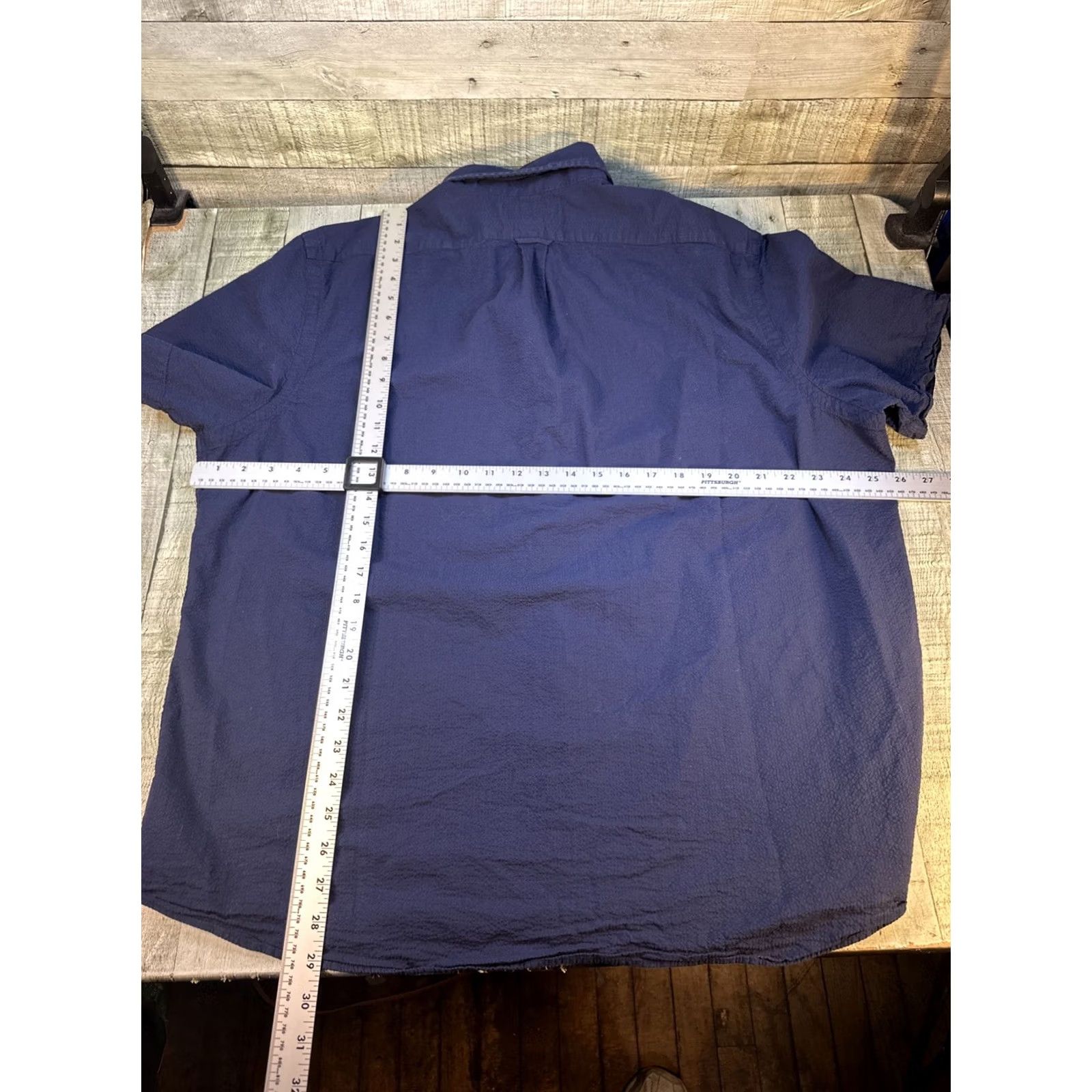 Polo Ralph Lauren Polo Ralph Lauren Mens Button-Down Shirt Navy Blue Cotton Size L Size US L / EU 52-54 / 3 - 3 Thumbnail
