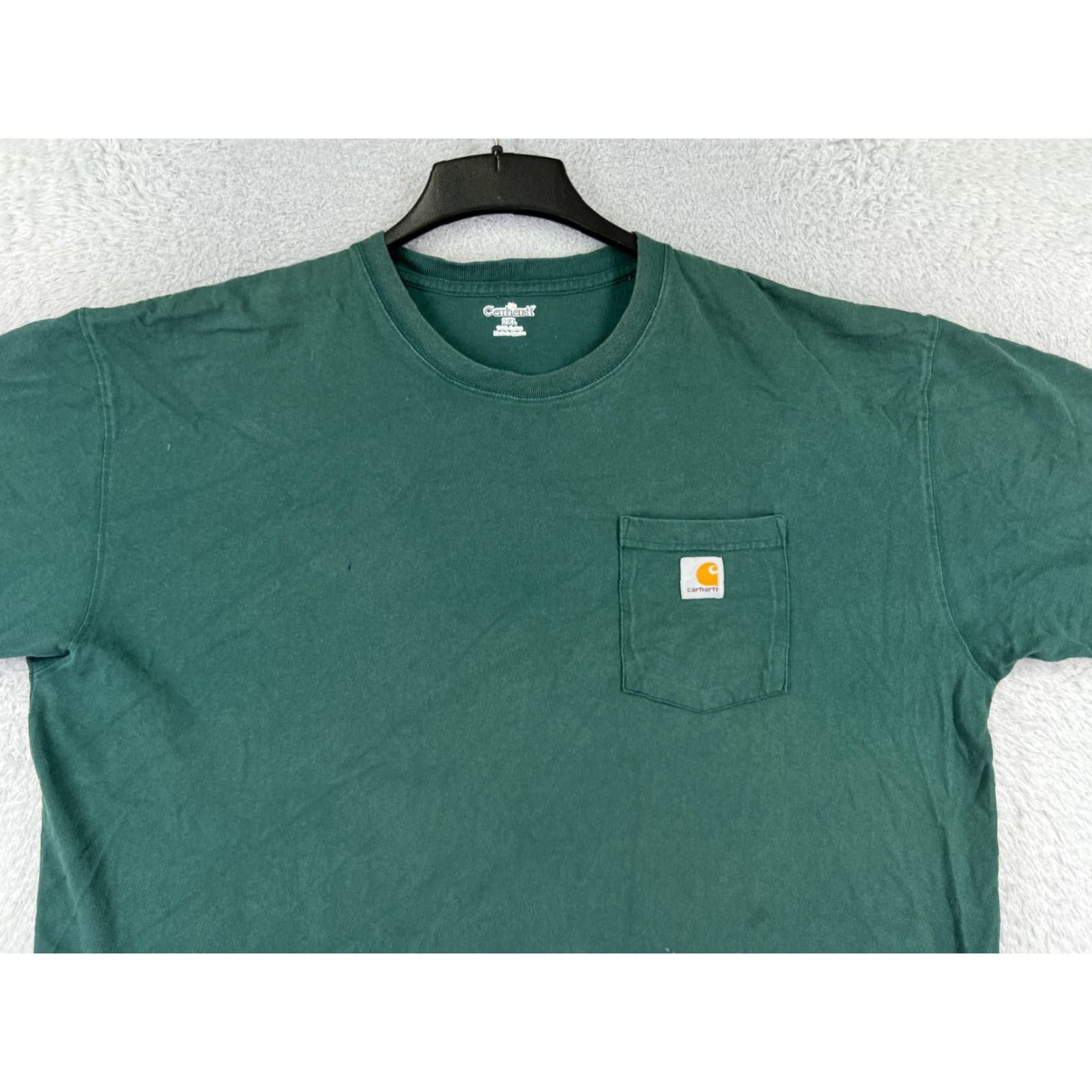 Carhartt VINTAGE Carhartt Shirt Mens 2XL Green Short Sleeve Crew Neck 100% Cotton Workwear Embroidered Logo Mens Size US XXL / EU 58 / 5 - 7 Thumbnail