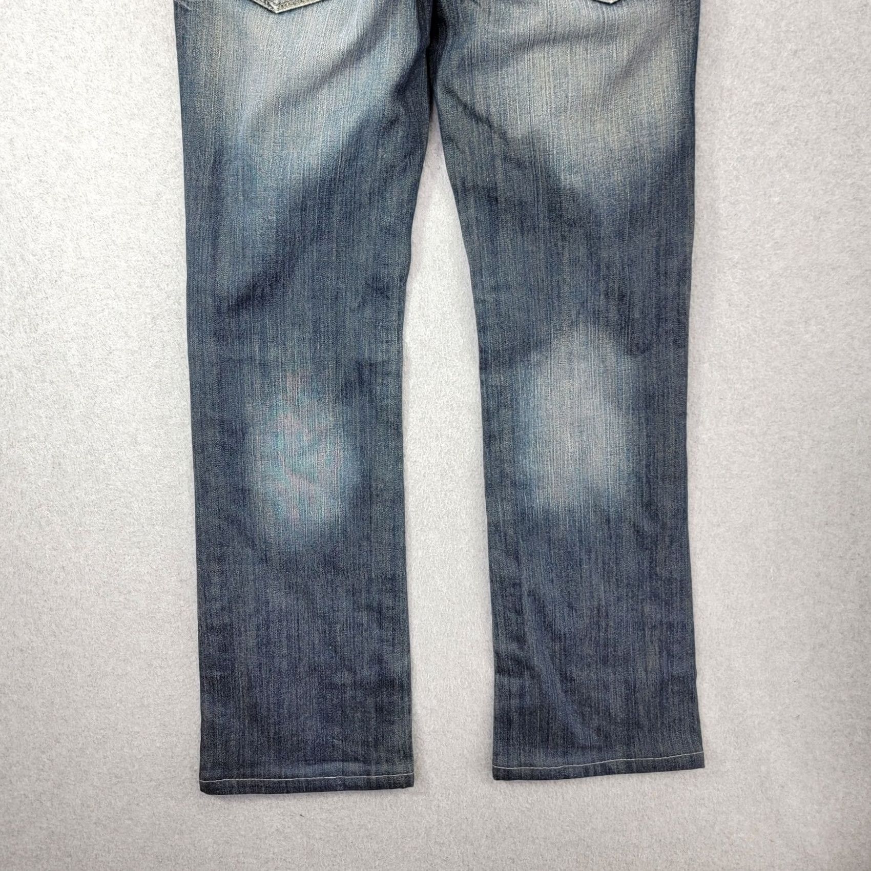 Denime Adiktd Jeans Women’s 8 w30 Blue Denim Designer Wide-Leg 90s Bohemian Rock Jeans Size 30" / US 8 / IT 44 - 7 Thumbnail