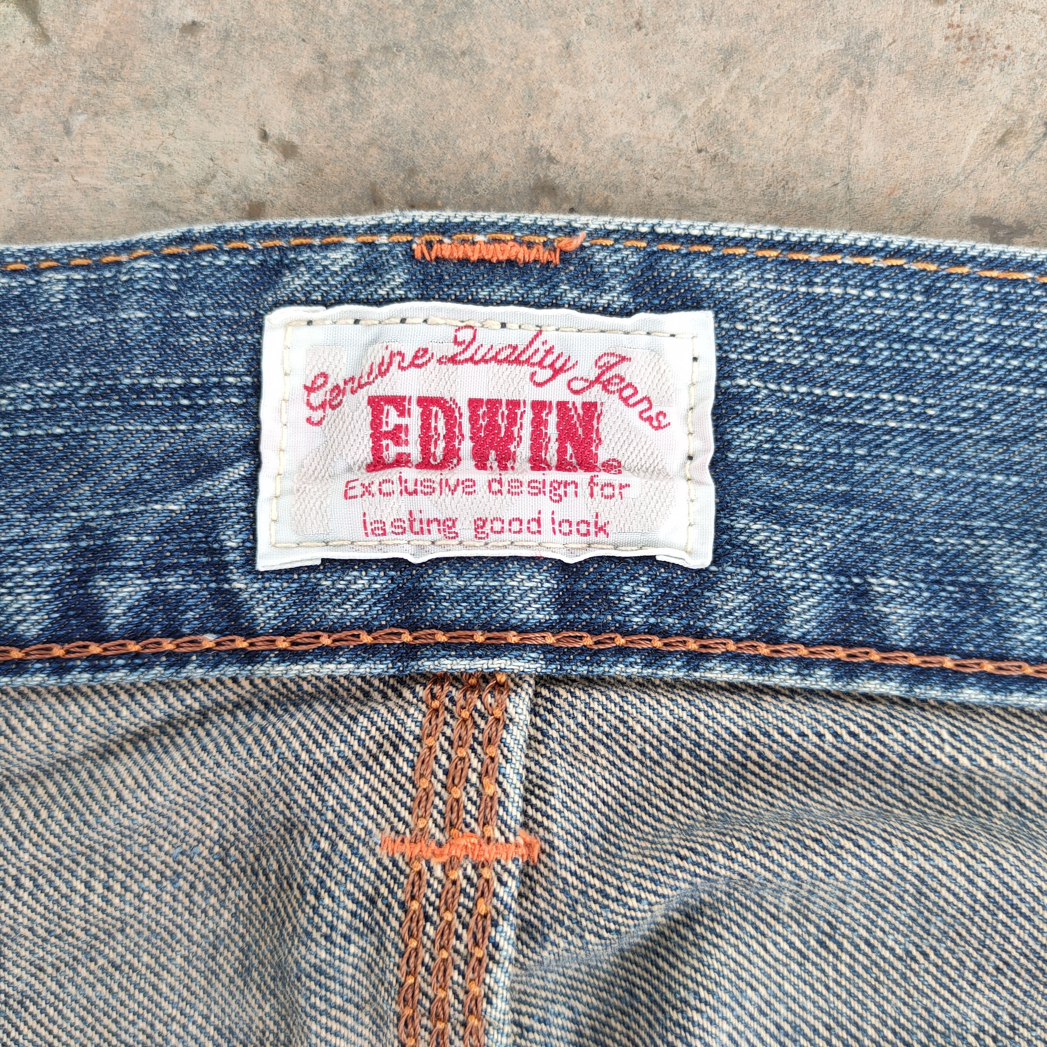 Edwin × Jean × Vintage VINTAGE EDWIN 403 XV FADED RIPPED JEANS DENIM PANTS Size US 33 - 10 Thumbnail