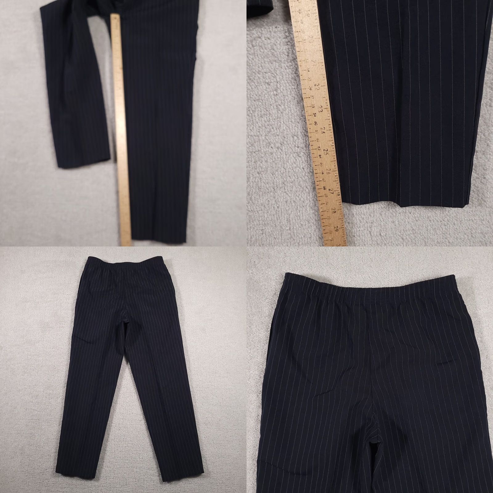 Levi's Vtg Levi Strauss & Co Bend Over Pull On Pants Women's Size 8P Blue Pinstripe USA Pants Women 8P Blue Pinstripe USA Size 30" / US 8 / IT 44 - 8 Thumbnail