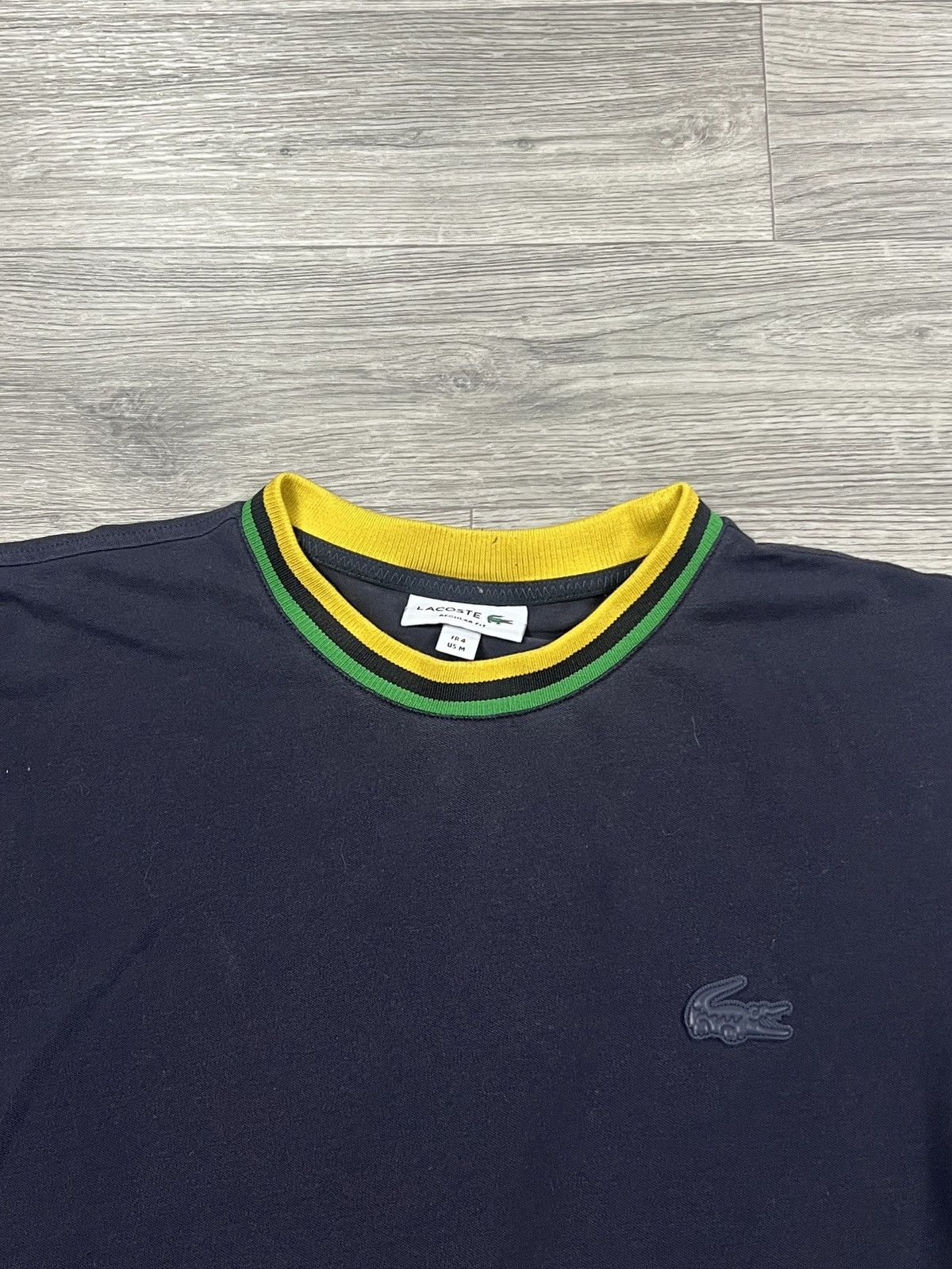 Lacoste Lacoste Men's Ultra-Light Breathable T-Shirt Striped Neck Size US M / EU 48-50 / 2 - 3 Thumbnail