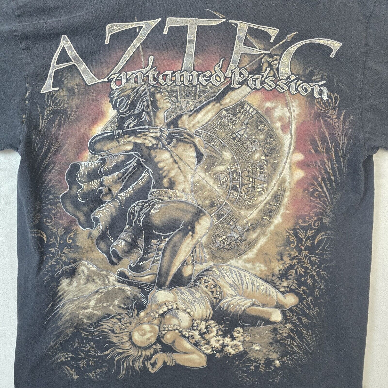 Other Aztec Untamed Passion Black Double Sided T-Shirt XL Y2K vtg Size US XL / EU 56 / 4 - 3 Thumbnail