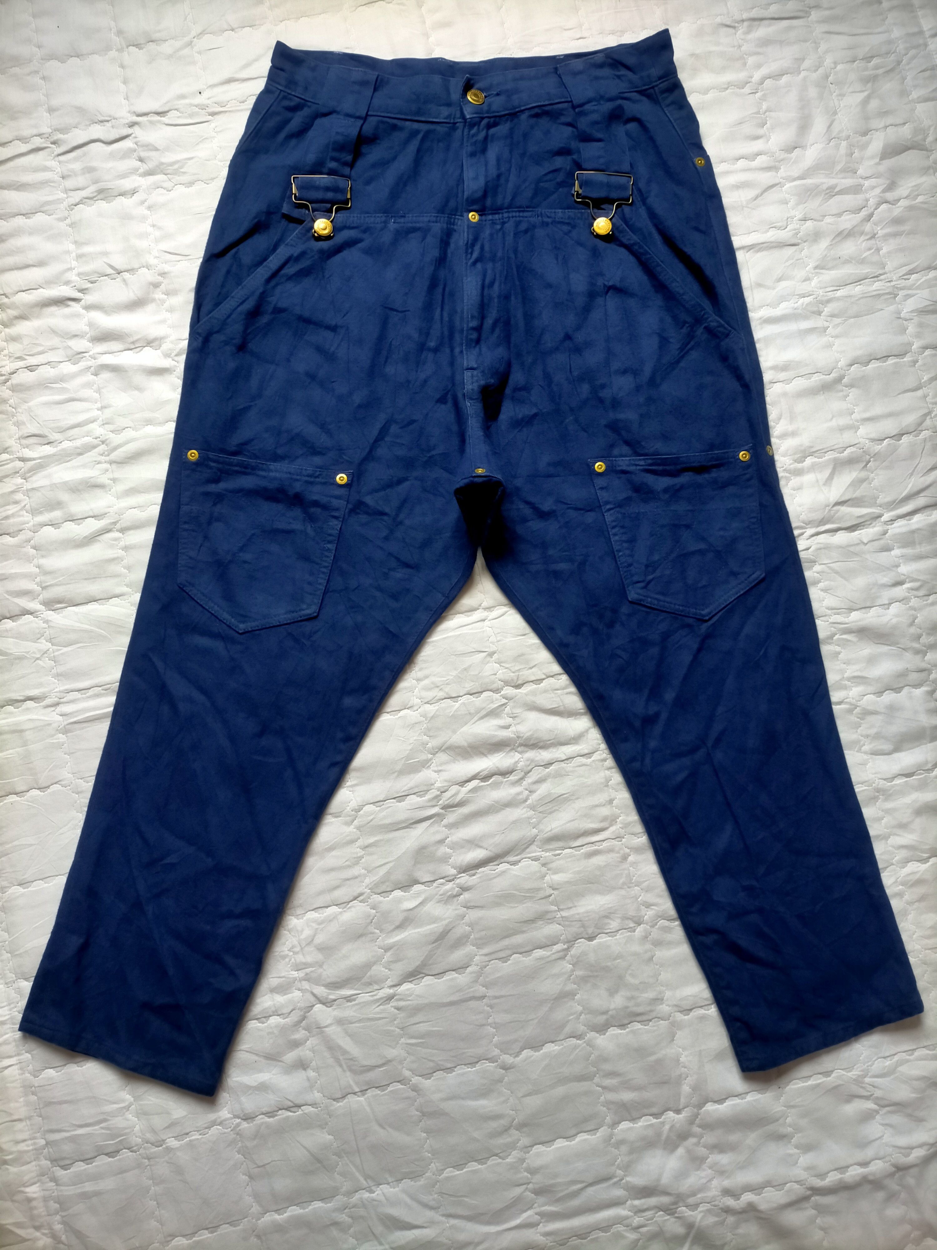 Issey Miyake Mercibeaucop Drop Cropth Suede Cotton Parachute Pants Size US 30 / EU 46 - 1 Thumbnail