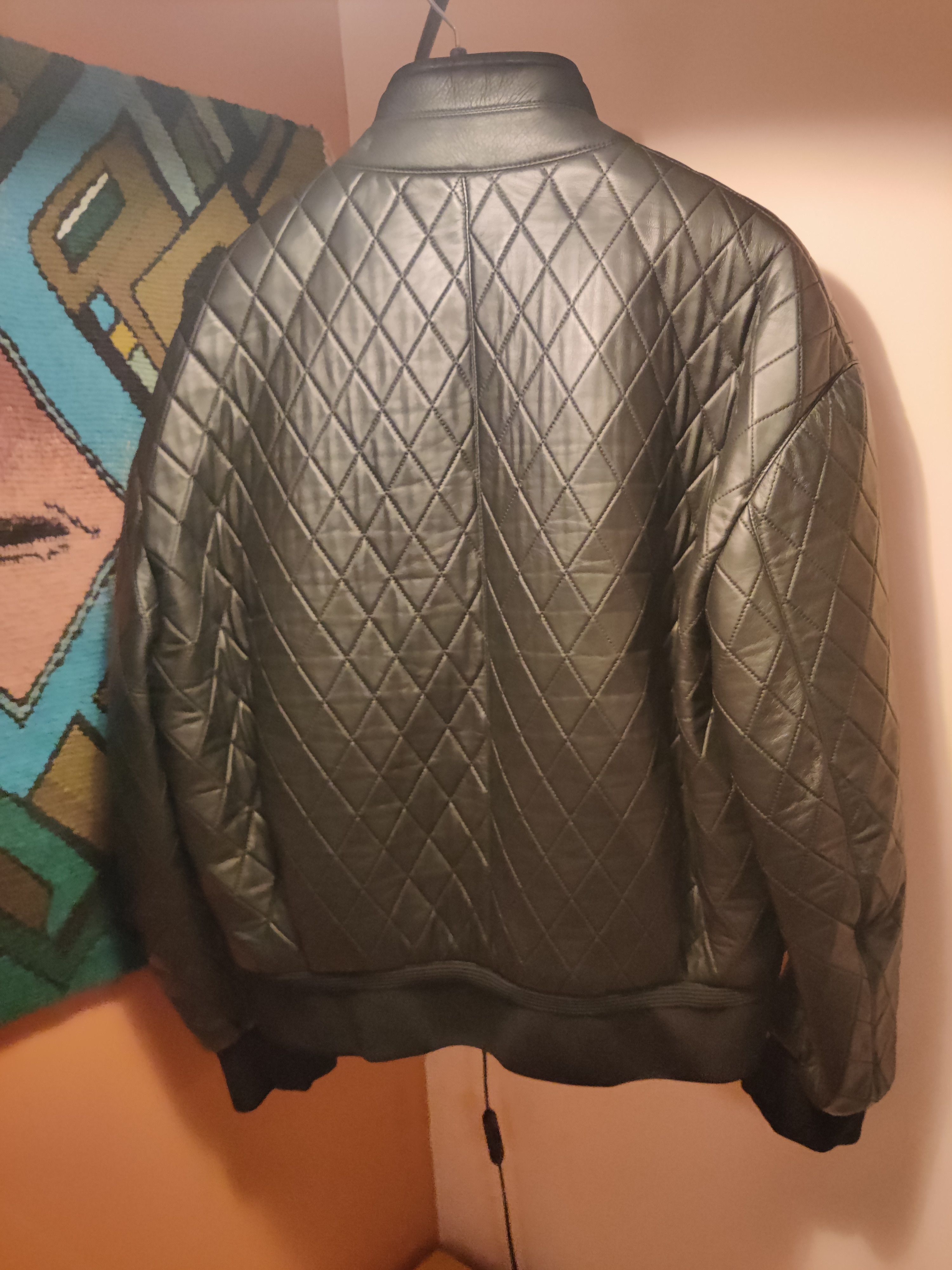 Neil Barrett Black Lightning Quilted Bomber Jacket, XL Size US L / EU 52-54 / 3 - 6 Thumbnail