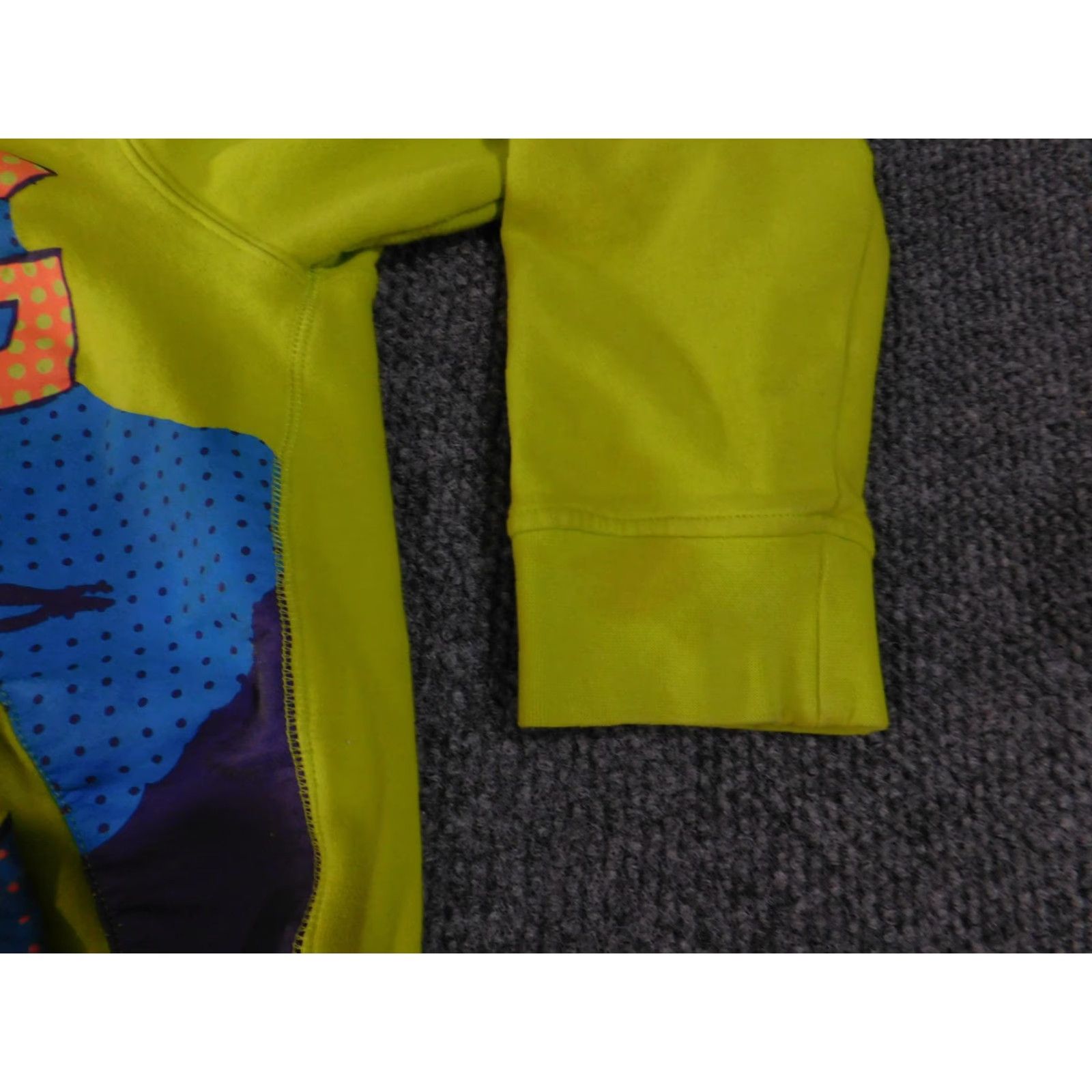 Akademiks Akademiks Hoodie Mens 3XL Neon Green Pullover Graphic BLANG Snap Neck Blue Lined Size US XXL / EU 58 / 5 - 7 Thumbnail