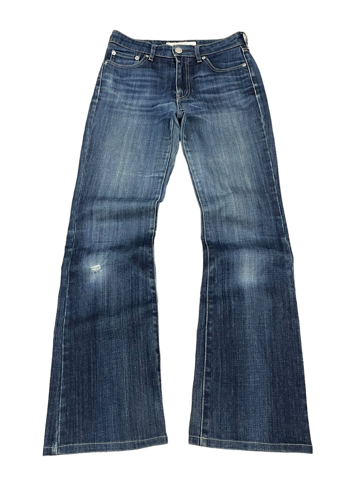 Japanese Brand Vintage Y2K Uniqlo UJ Fade Wash Distressed Bootcut Jeans Size US 28 / EU 44 - 6 Thumbnail