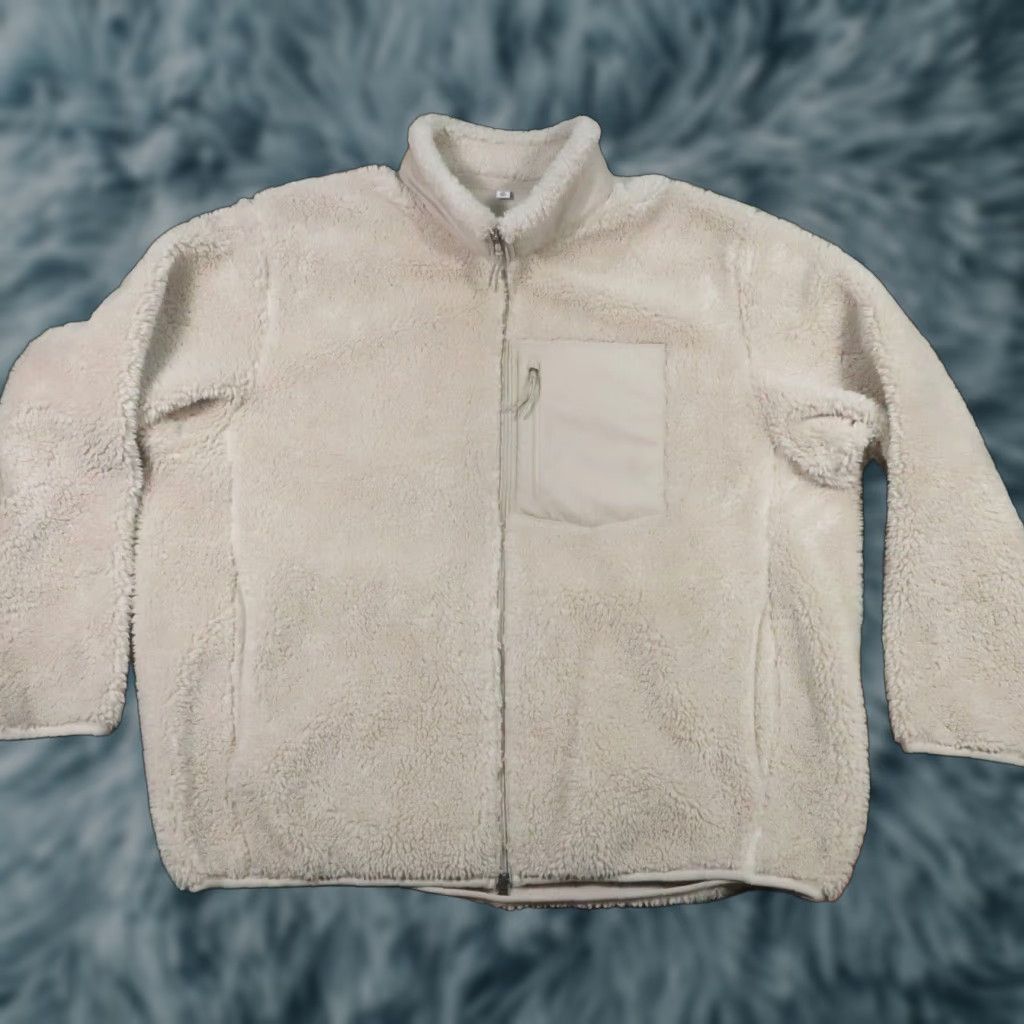 Uniqlo Uniqlo Teddy Bear Fleece Jacket Womens 3XL Tan Full Zip Sherpa Pocket Outdoor Size XXL / US 16-18 / IT 52-54 - 1 Thumbnail